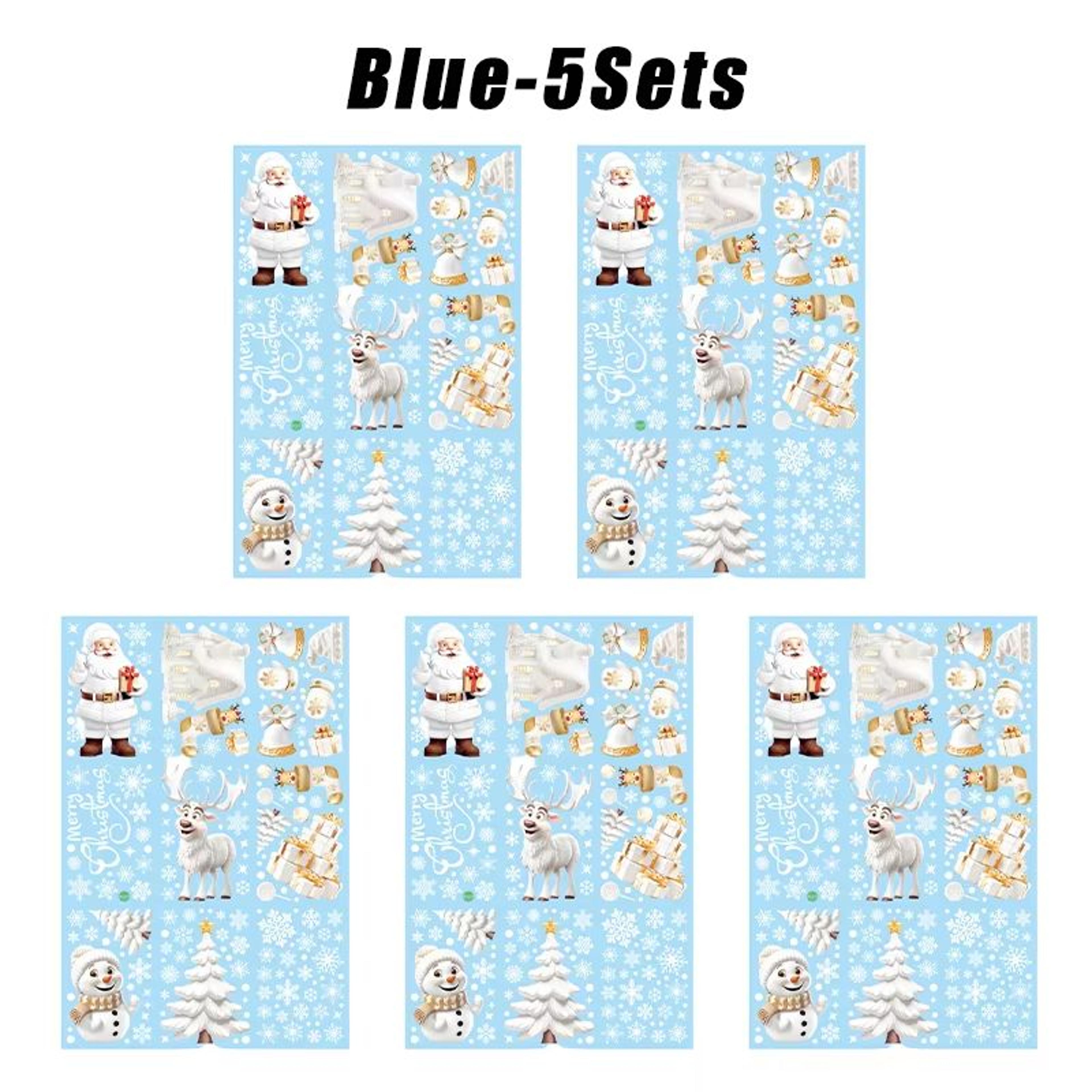 Reusable Christmas Window Clings Snowman  Tree White Static Decals For Glass Doors 8