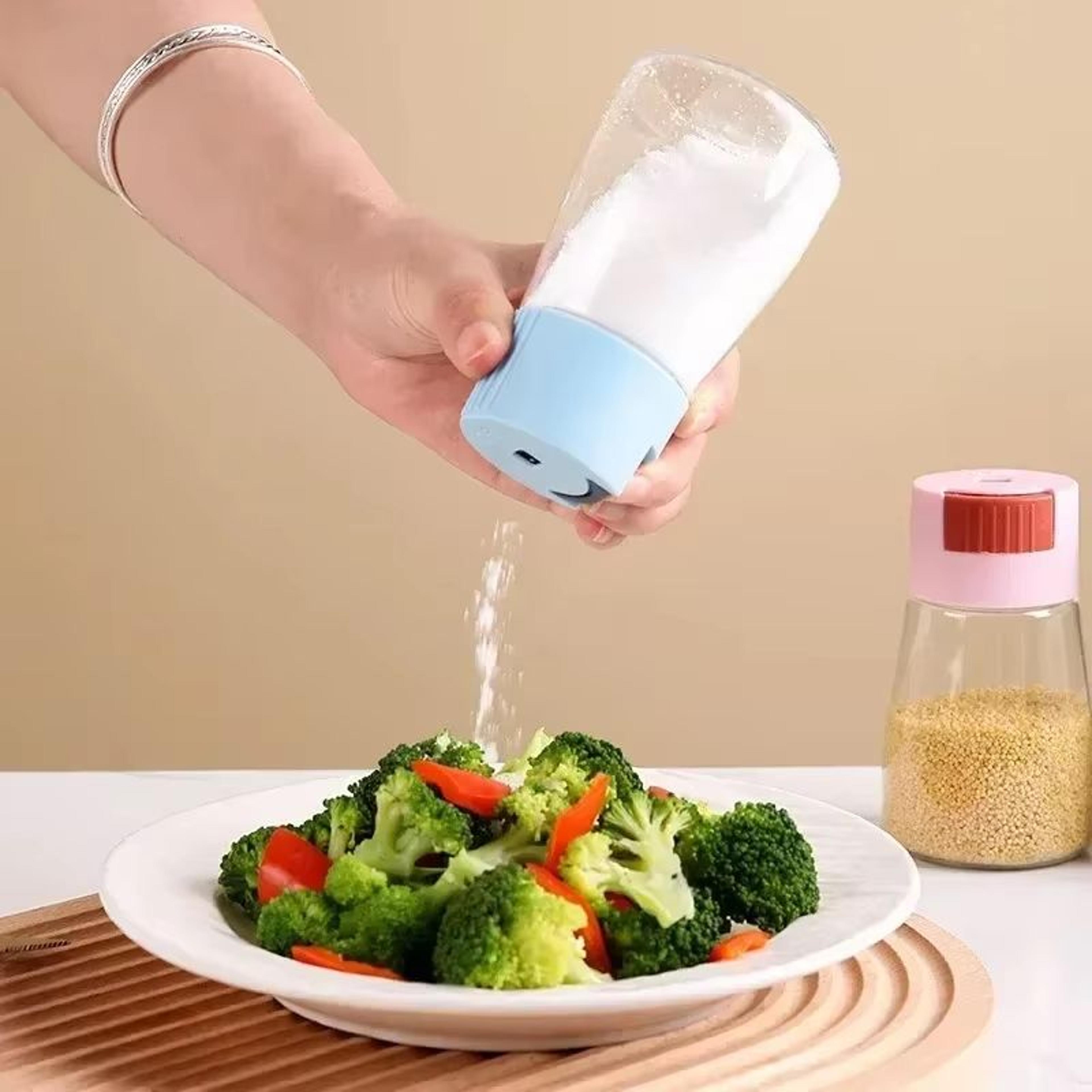 Precision Salt Dispenser PressType Spice Dispenser Quantitative Seasoning Bottle 4