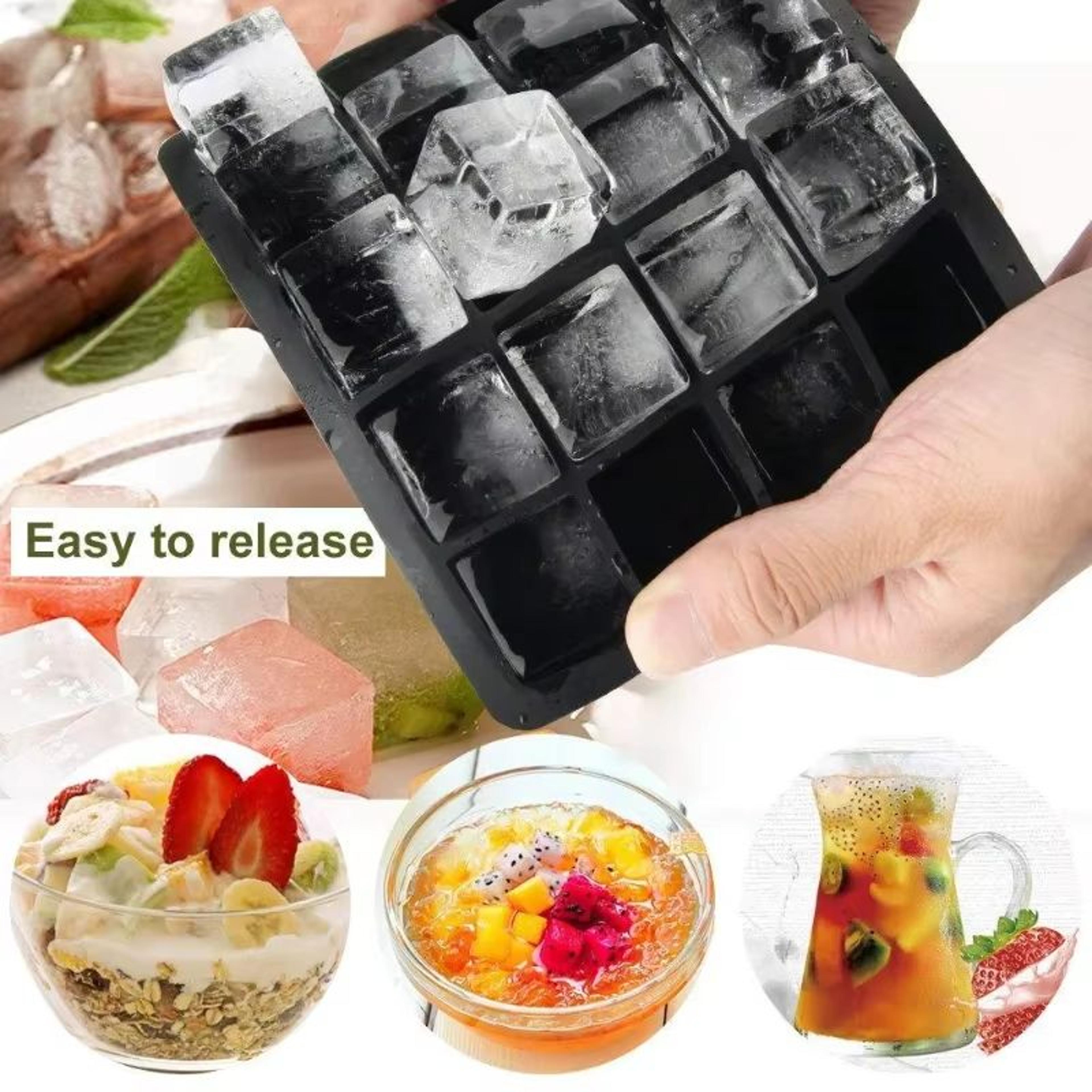 Large Square Silicone Ice Cube Mold Tray 46815 Grid For DIY Cocktail Ice 1