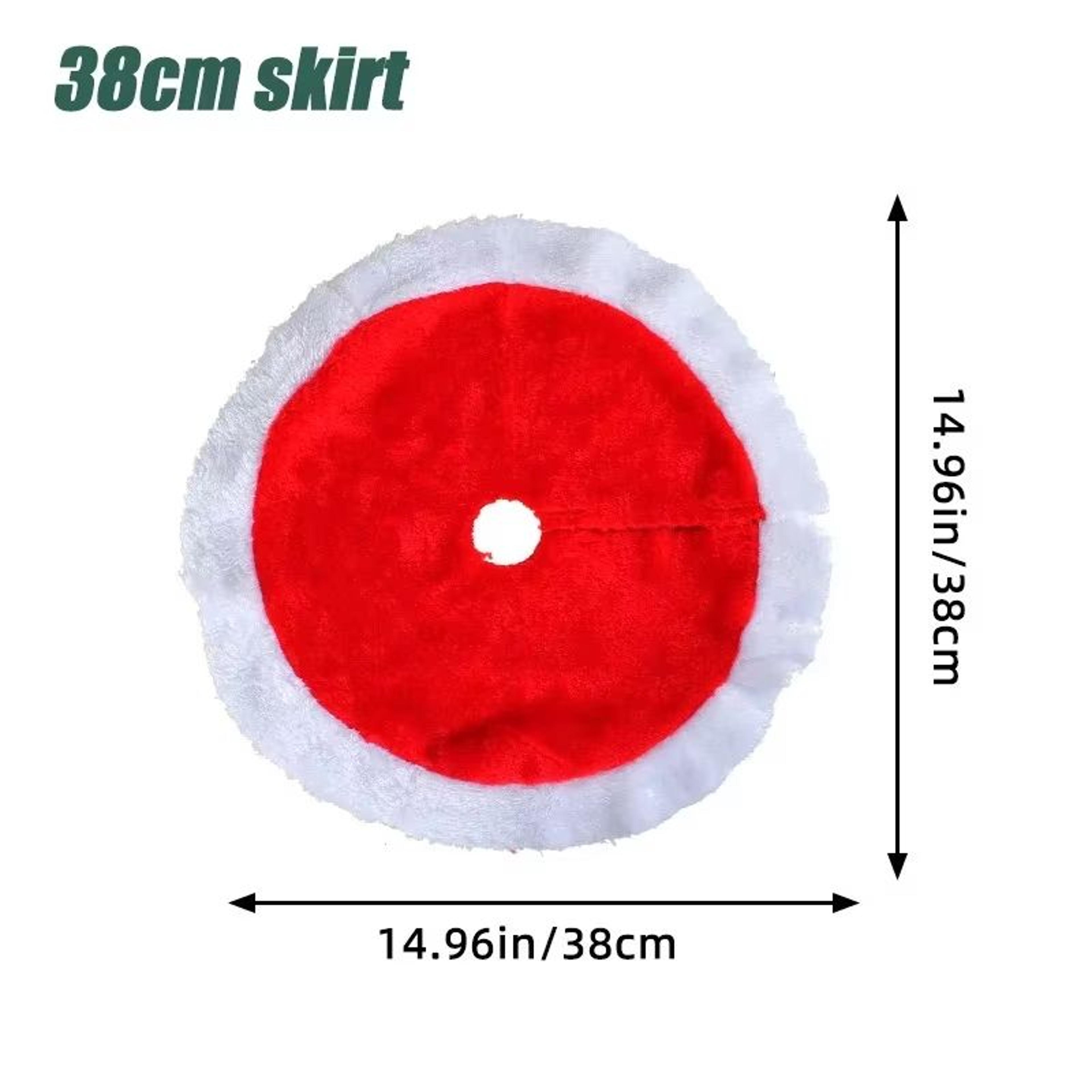 Red Snowflake Mini Christmas Tree Skirt  Tabletop Christmas Tree Mat 7