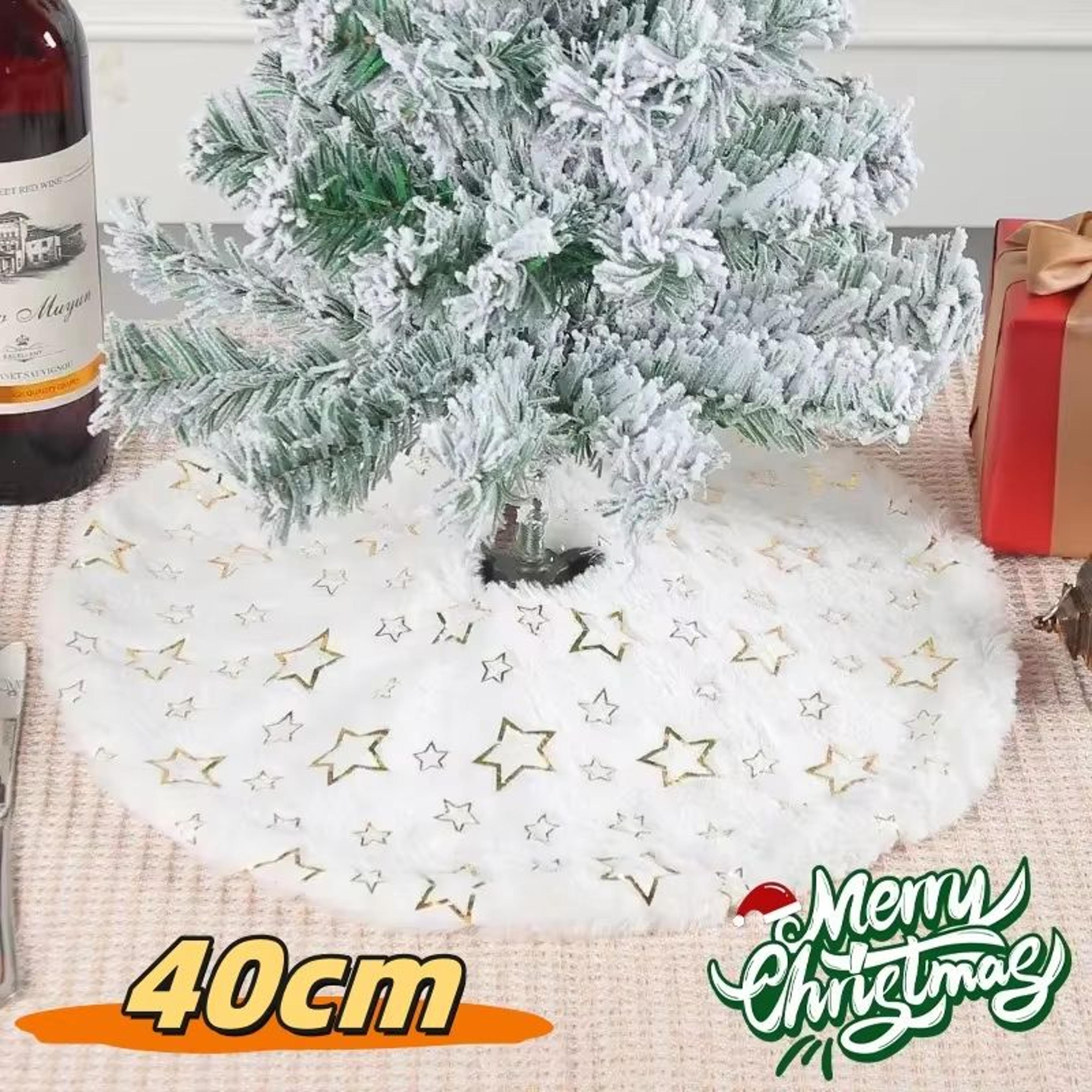 Red Snowflake Mini Christmas Tree Skirt  Tabletop Christmas Tree Mat 2