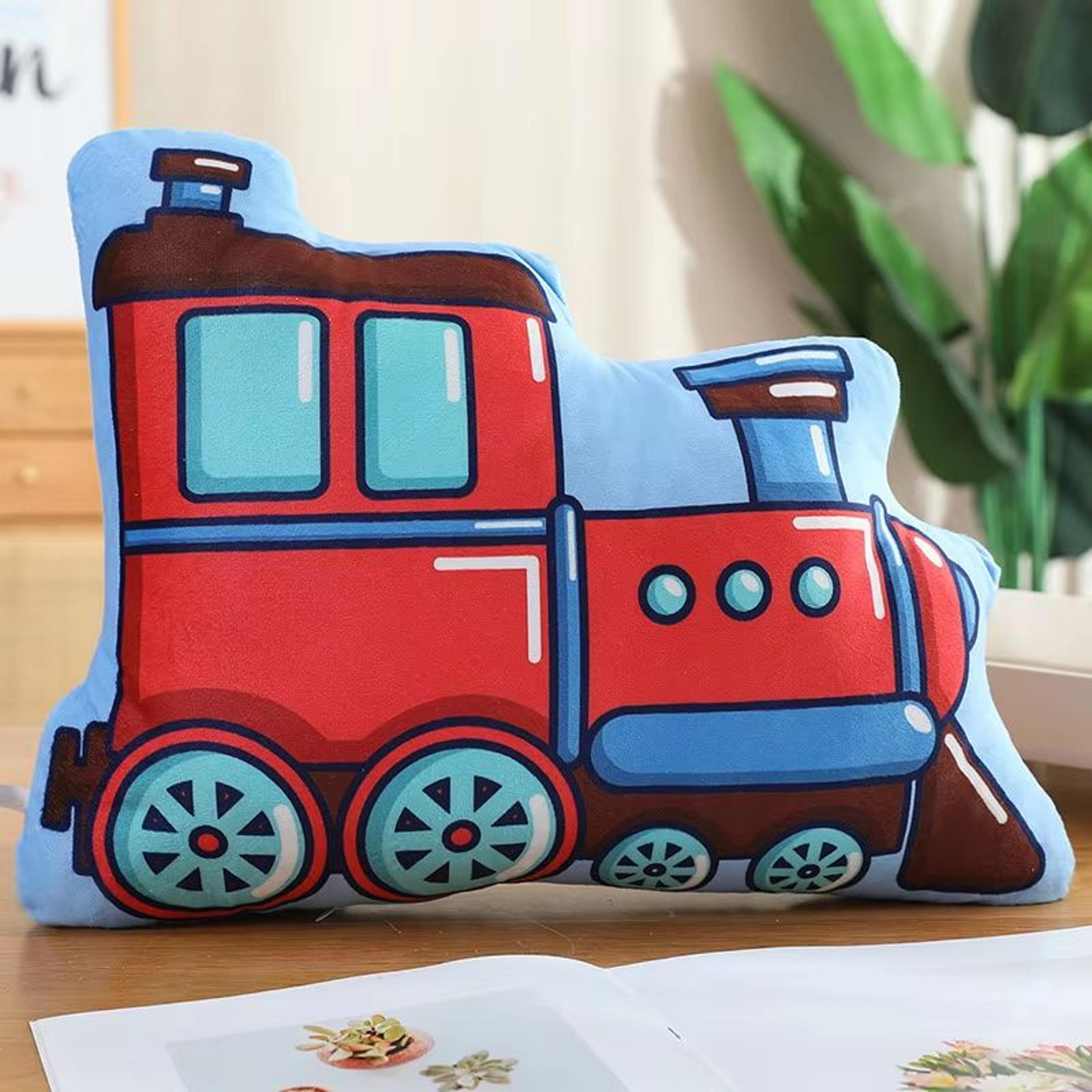 Cartoon Vehicle Plush Hug Pillow Police Car Fire Truck Excavator 12