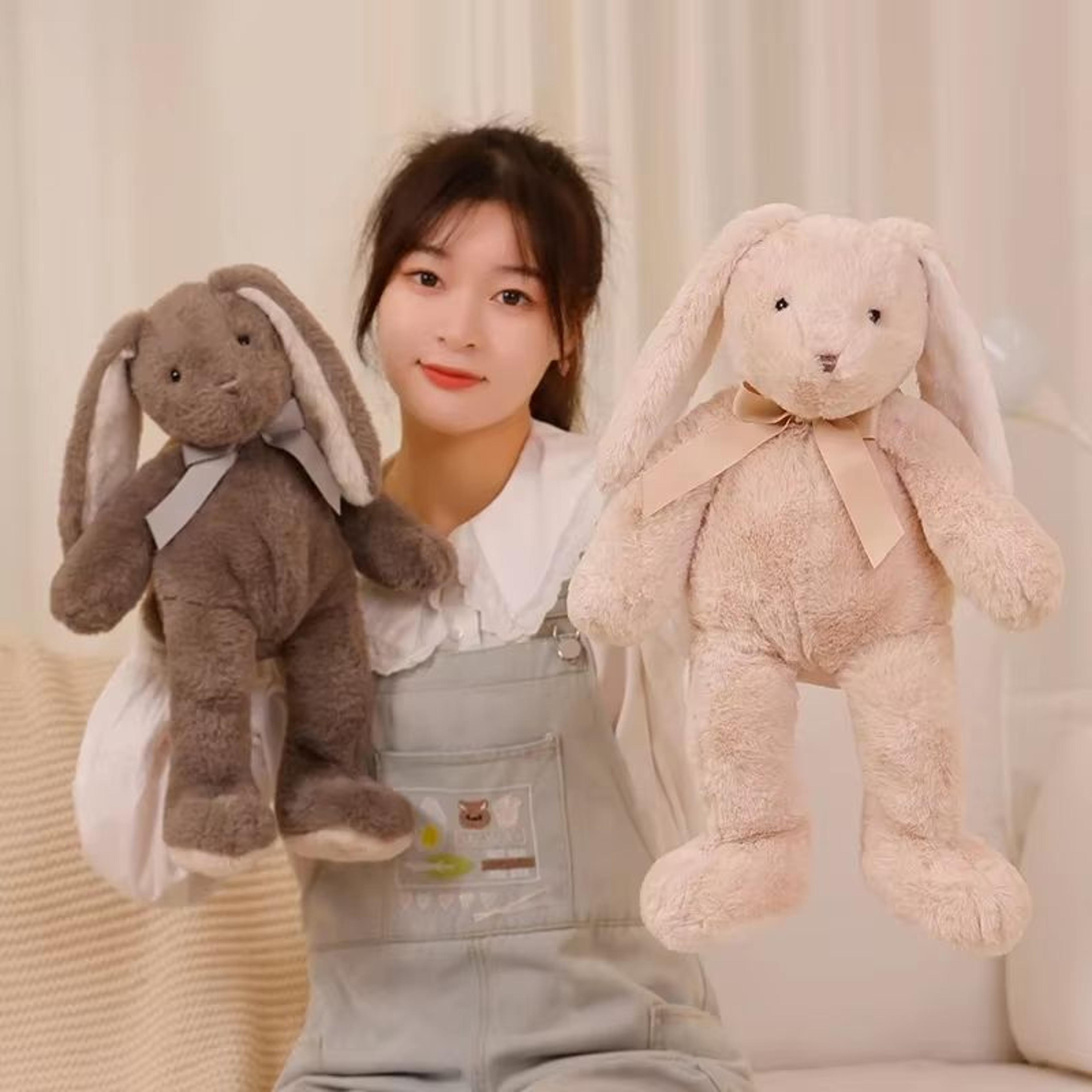 Easter Bunny Plush With Long Ears  Soft Plush Rabbit For Kids And Photo Props 2