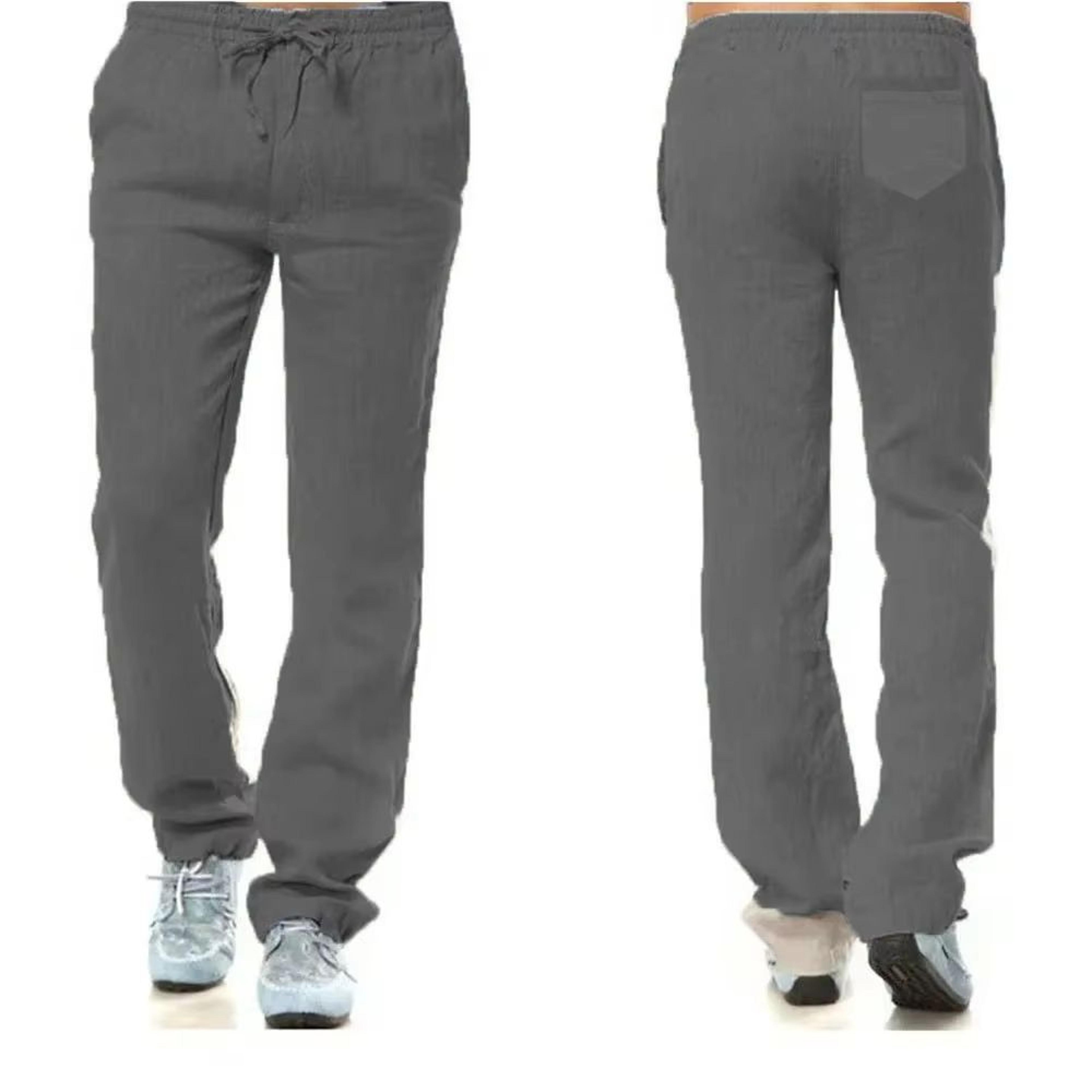 Menslinen Pants In Cotton Linen Pants Men Blend  Relaxed Streetwear Linen Trousers With Back Pocket 9