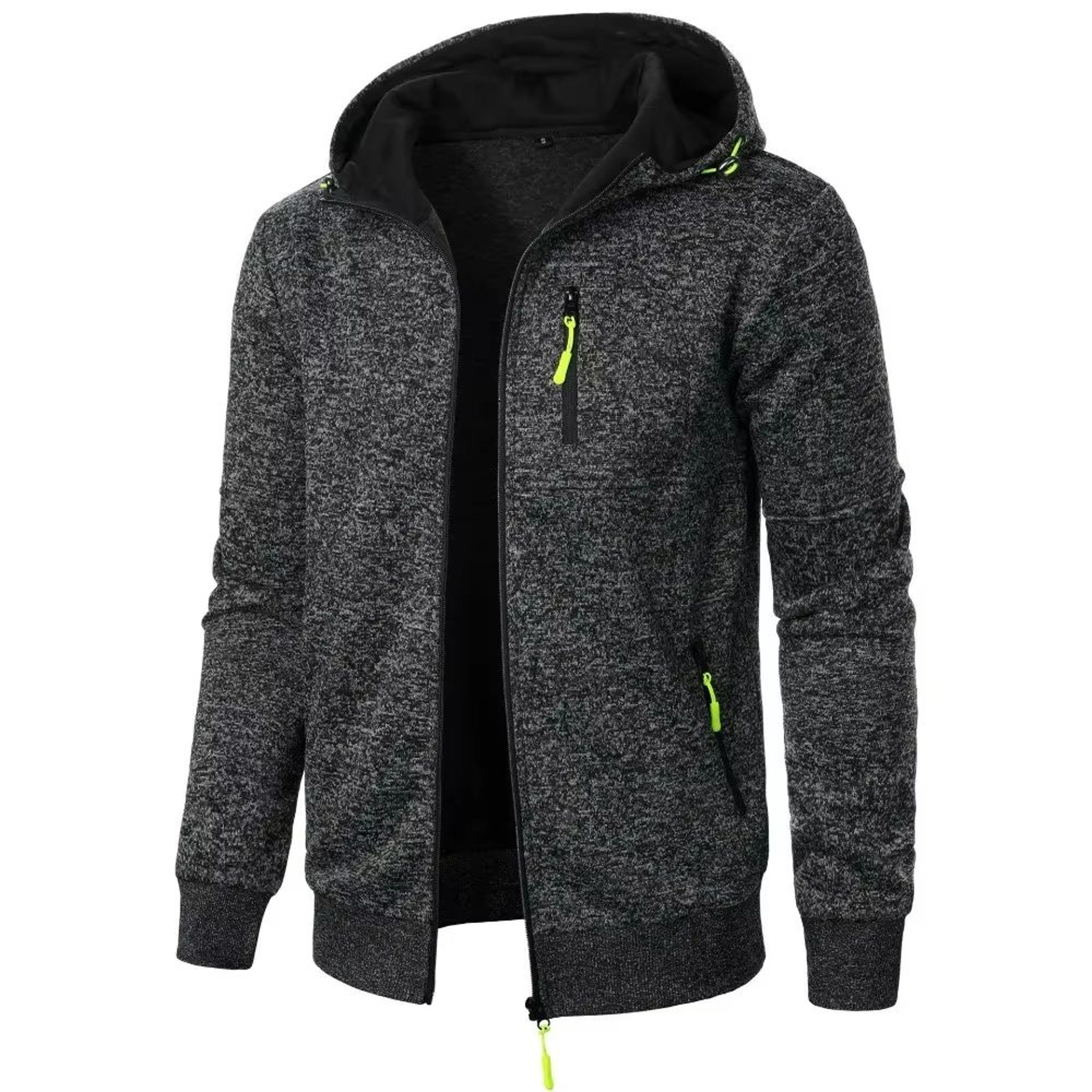 Mens Slim Fit Hoodie Jacket Hooded Sweatshirt For Men Streetwear Sportswear 2
