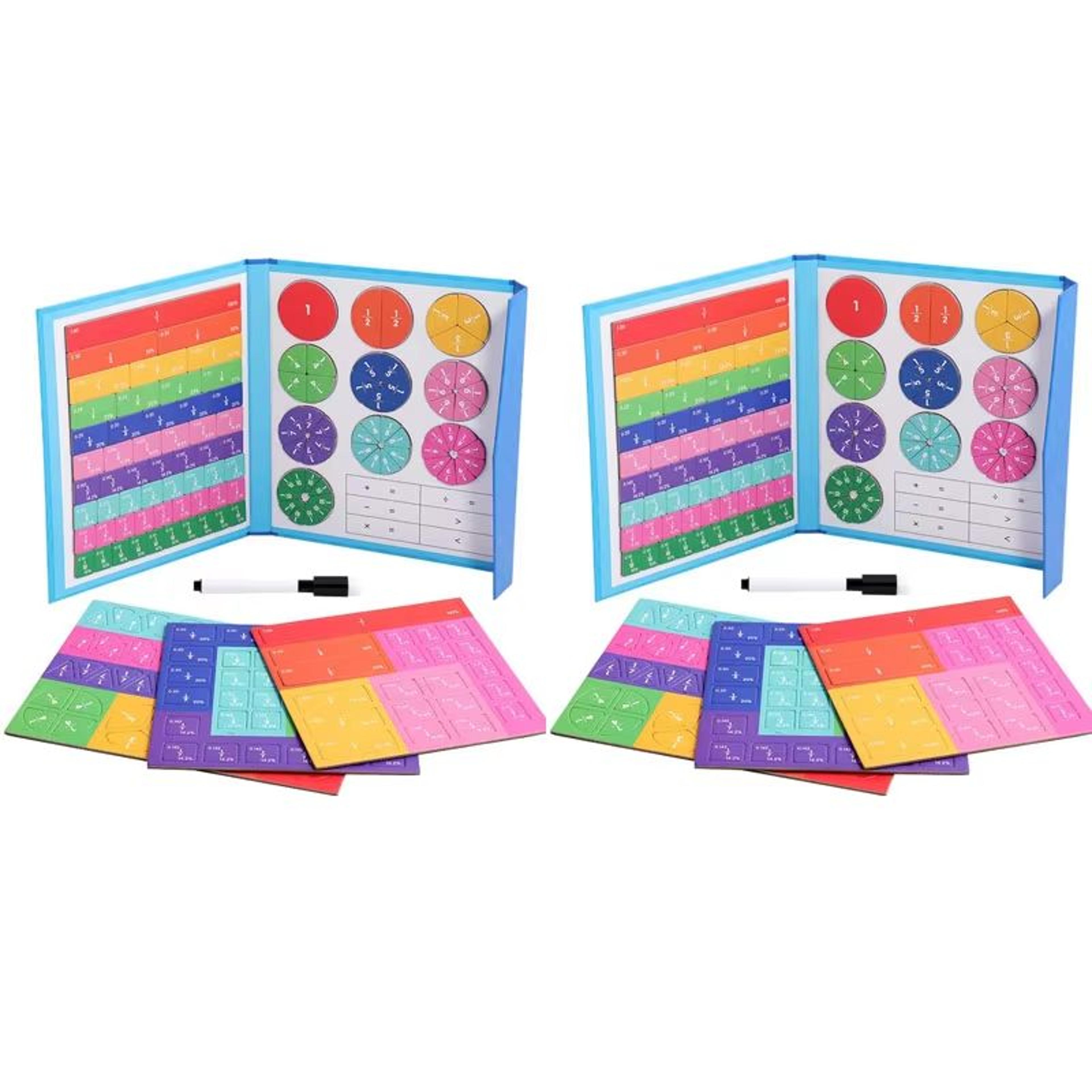 Magnetic Fraction Puzzles  Tiles Set For Kids Montessori Math Mastery 2