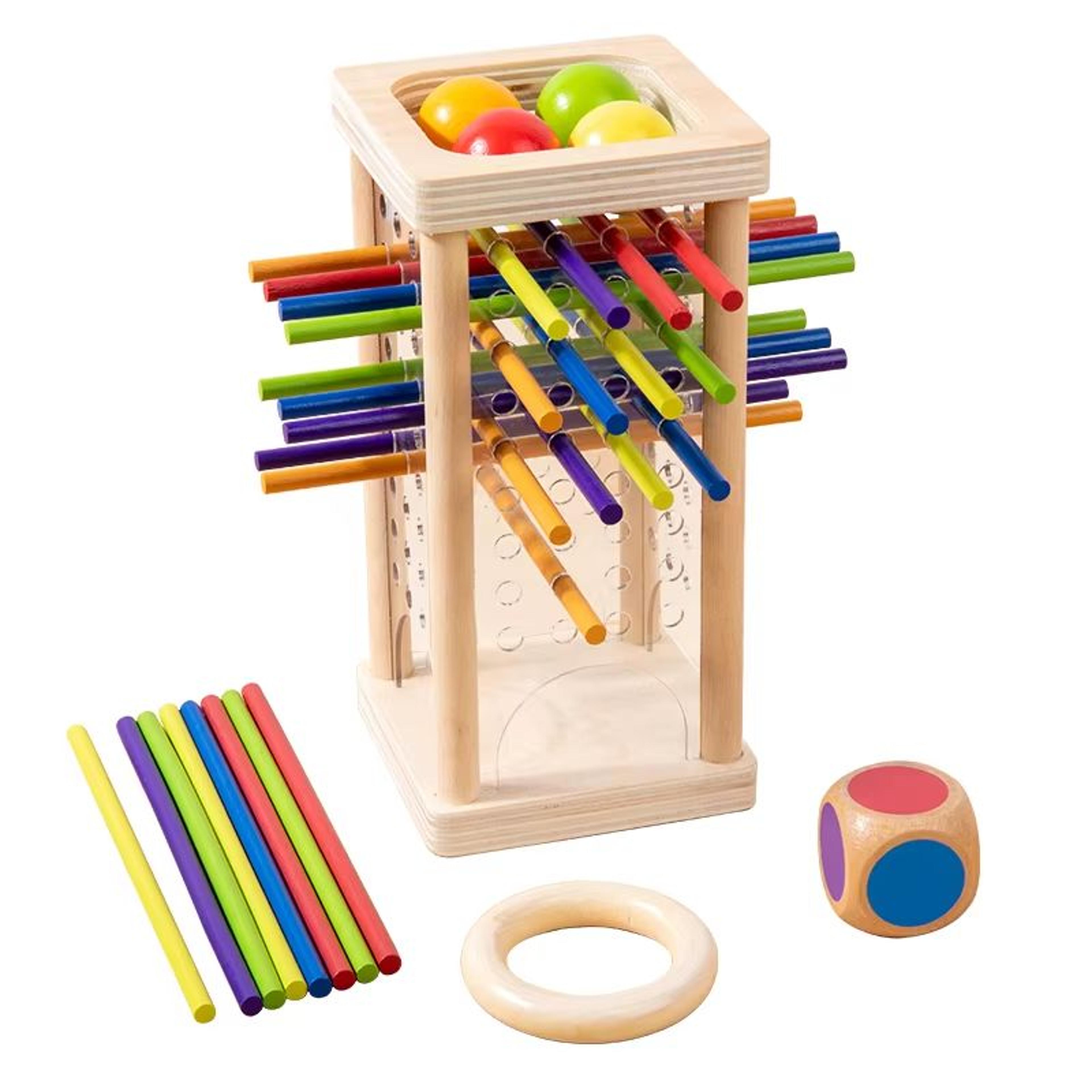 3in1 Wooden Stick And Number Tower Game  Montessori Math  Thinking Toy For Kids 9