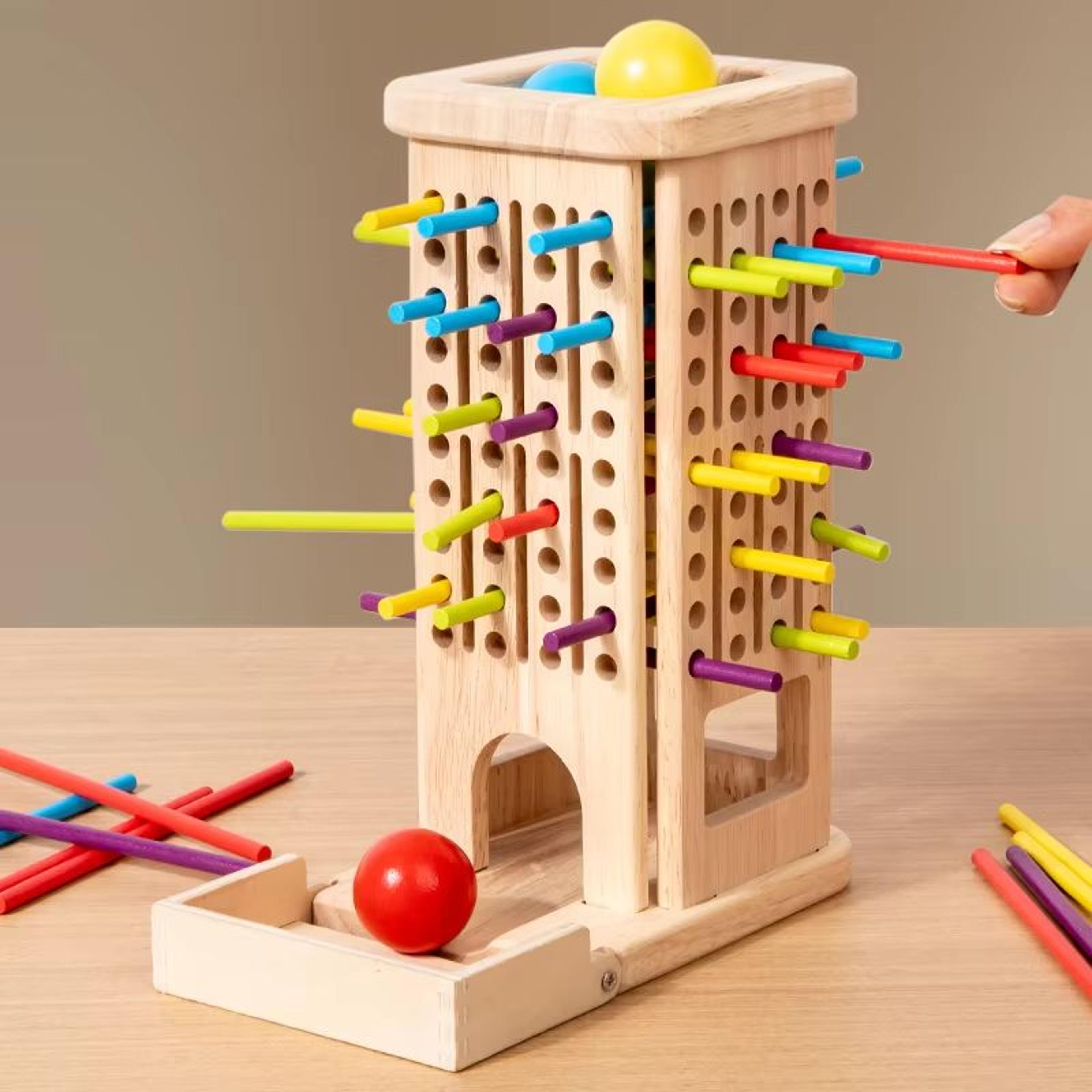 3in1 Wooden Stick And Number Tower Game  Montessori Math  Thinking Toy For Kids 6