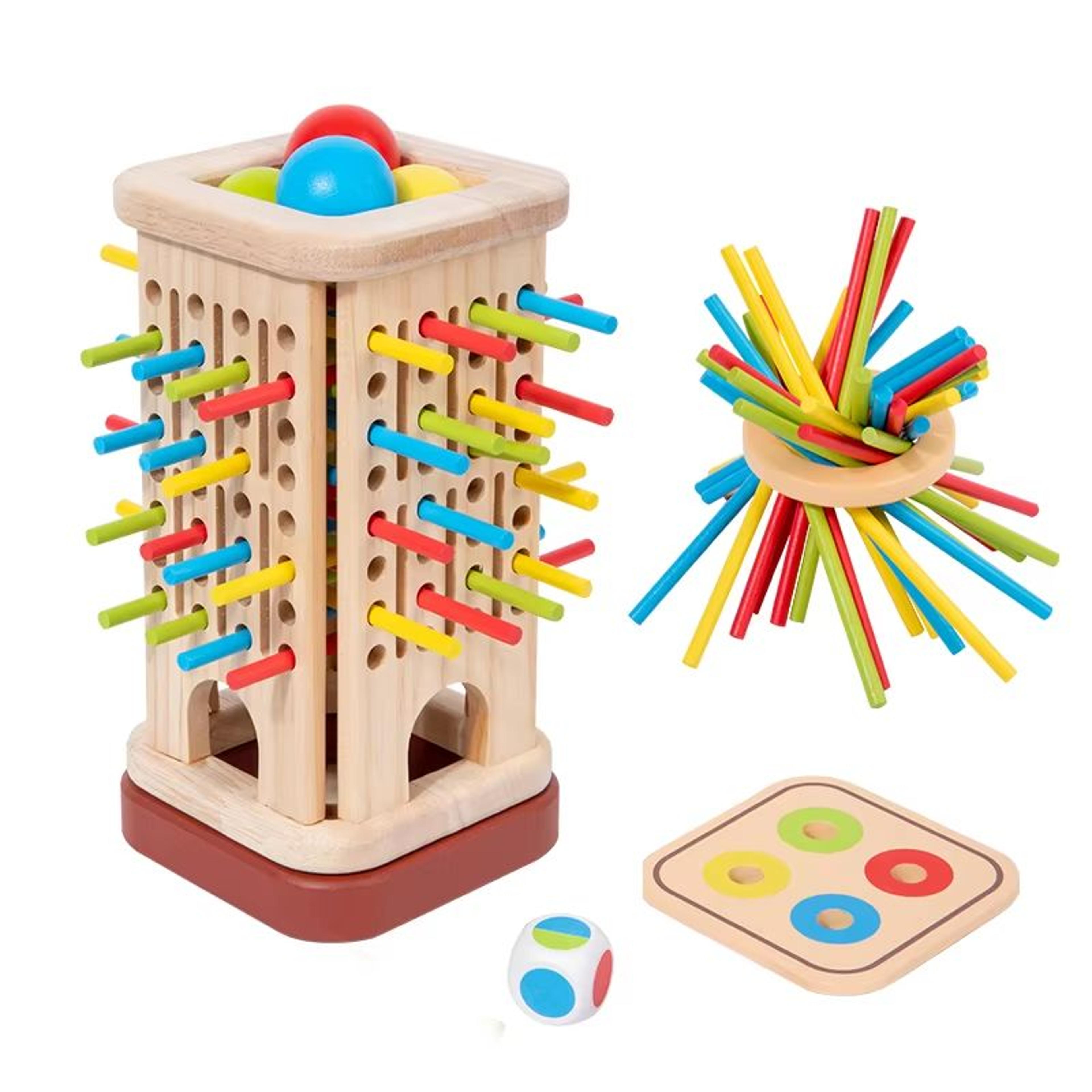 3in1 Wooden Stick And Number Tower Game  Montessori Math  Thinking Toy For Kids 8