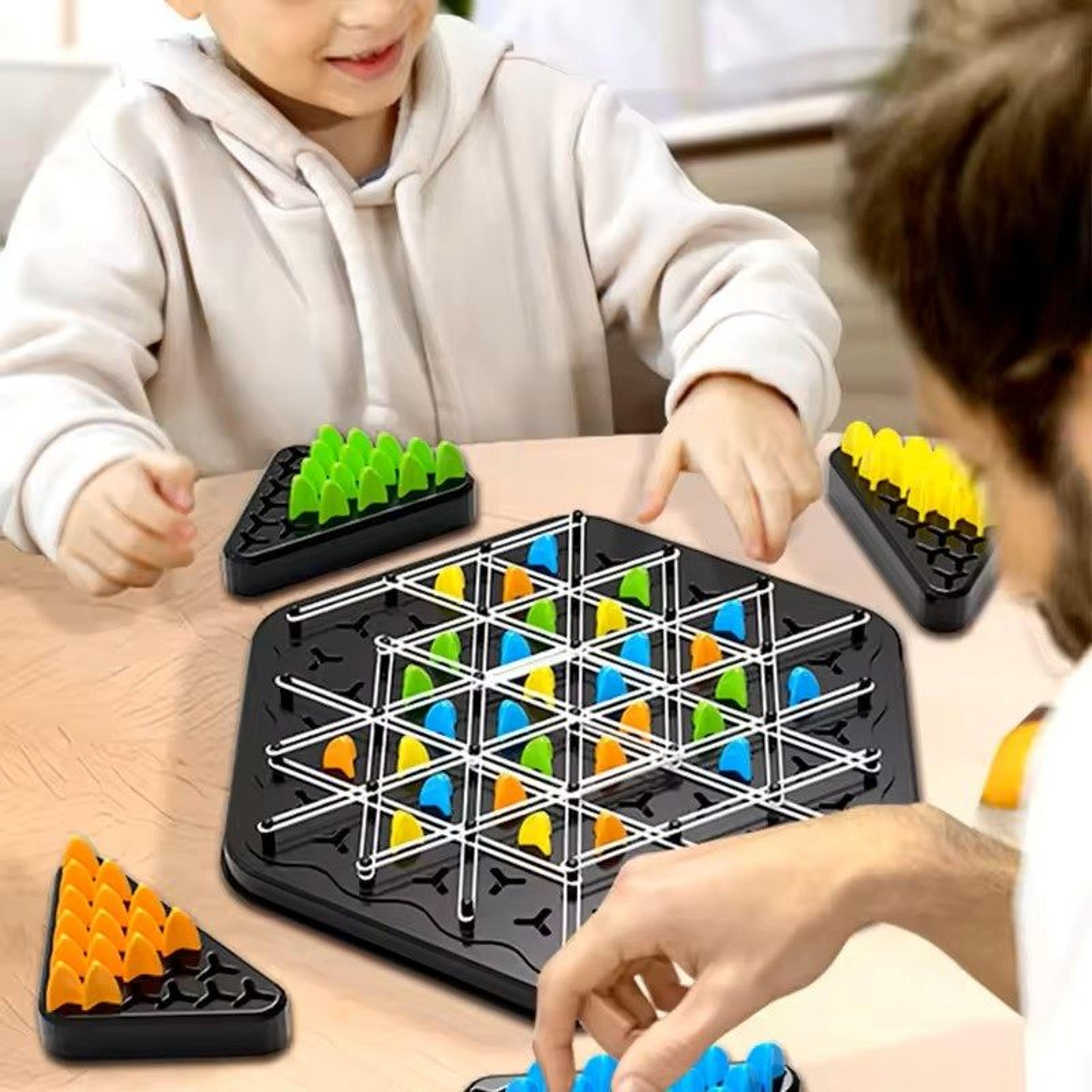 Triangle Strategy Battle Game  Interactive Rubber Band Board Game Set For Kids  Family 1