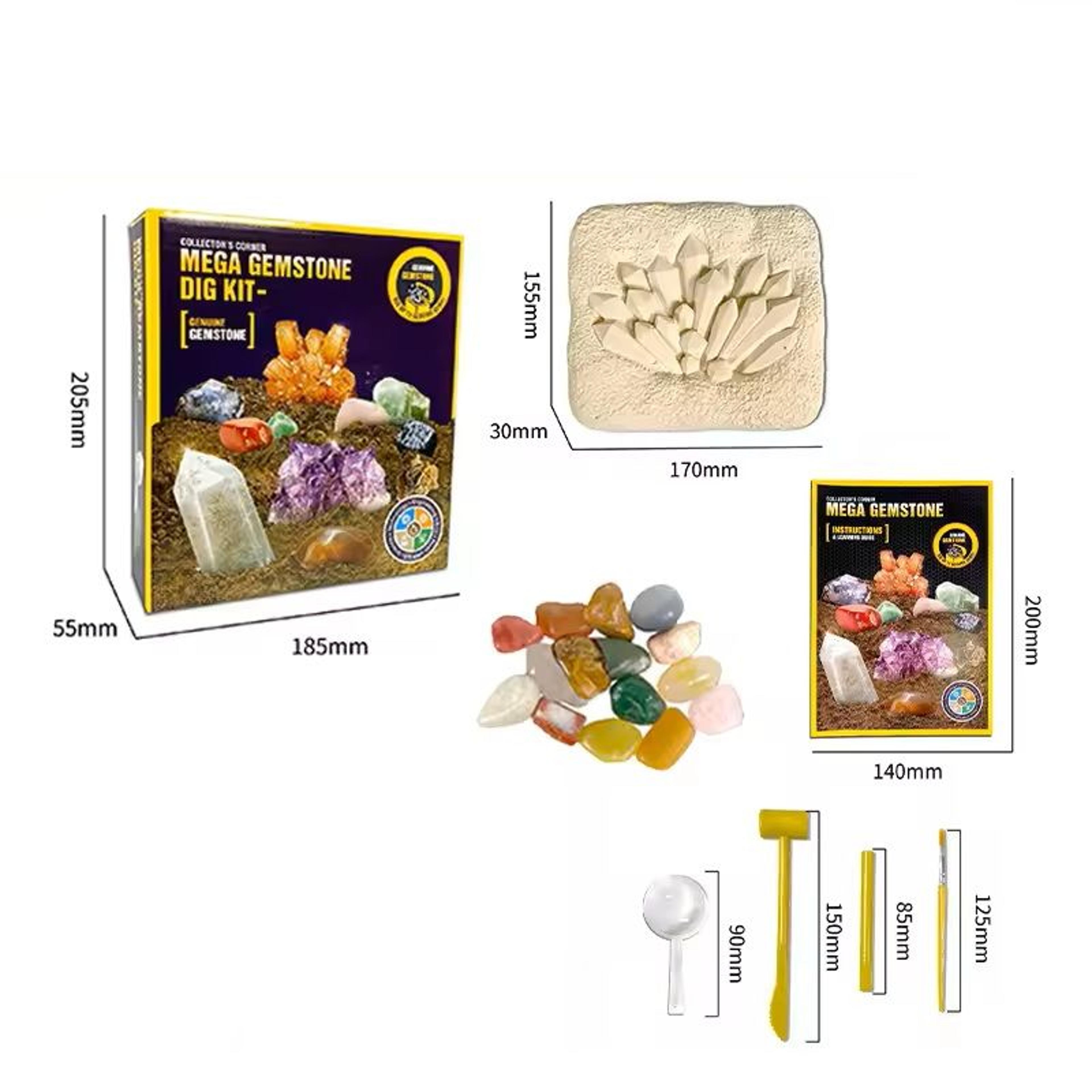 Dig  Discover Crystal Mining Kit  Gemstone Dig Toy Educational Science Set For Kids 0