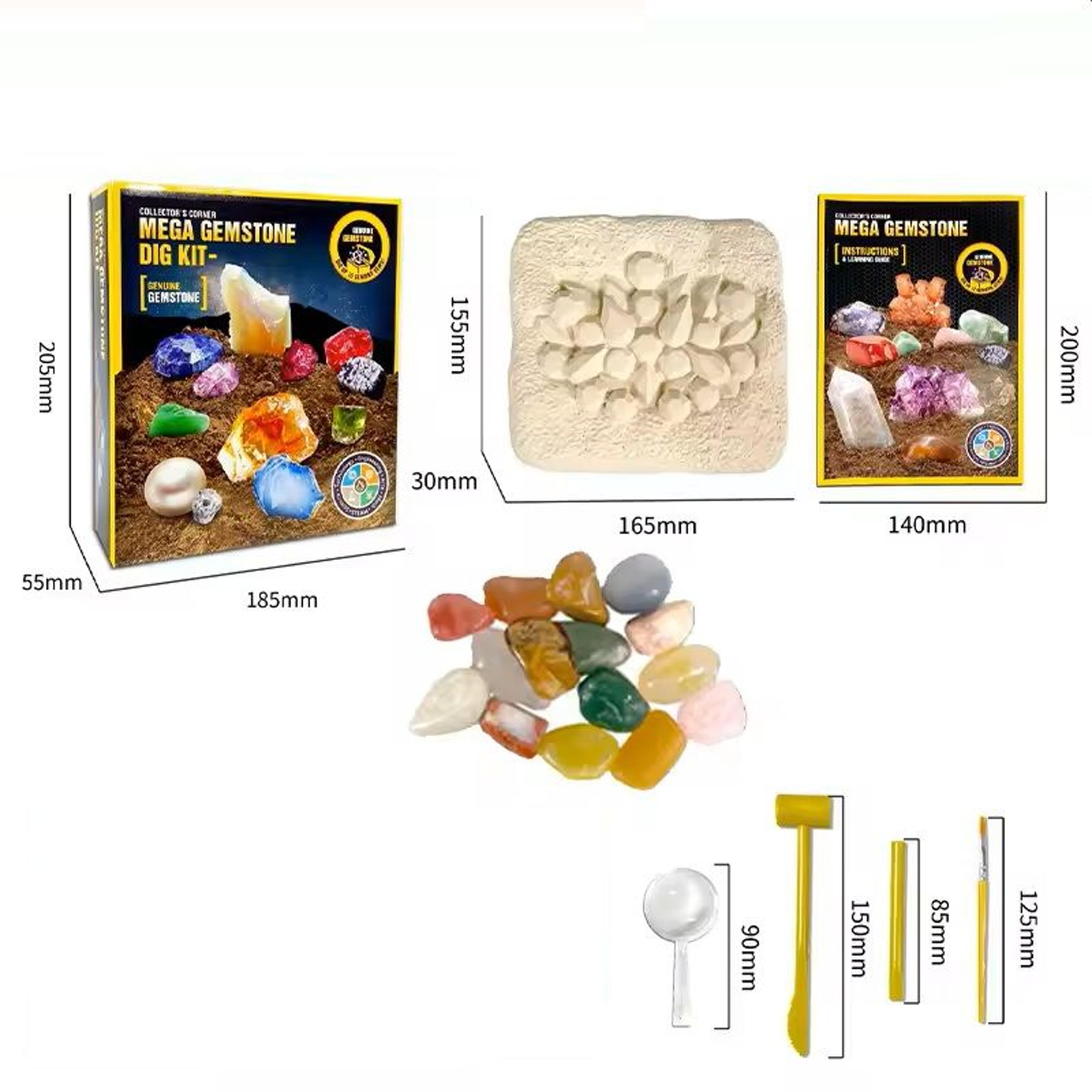 Dig  Discover Crystal Mining Kit  Gemstone Dig Toy Educational Science Set For Kids 7