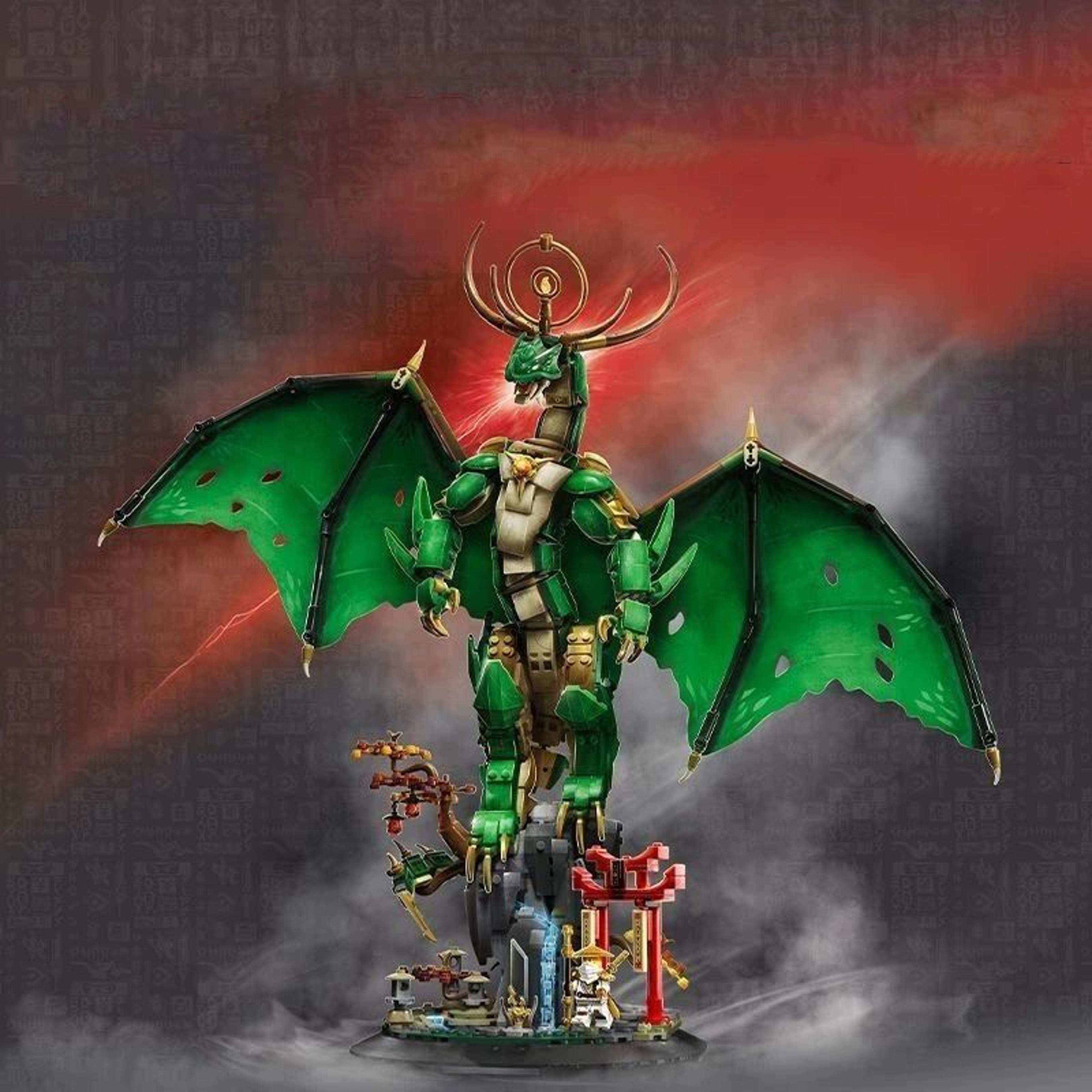 Master Wu Divine Dragon Mech Building Set  1650 Piece Dragon Mech Robot Toy For Kids 0