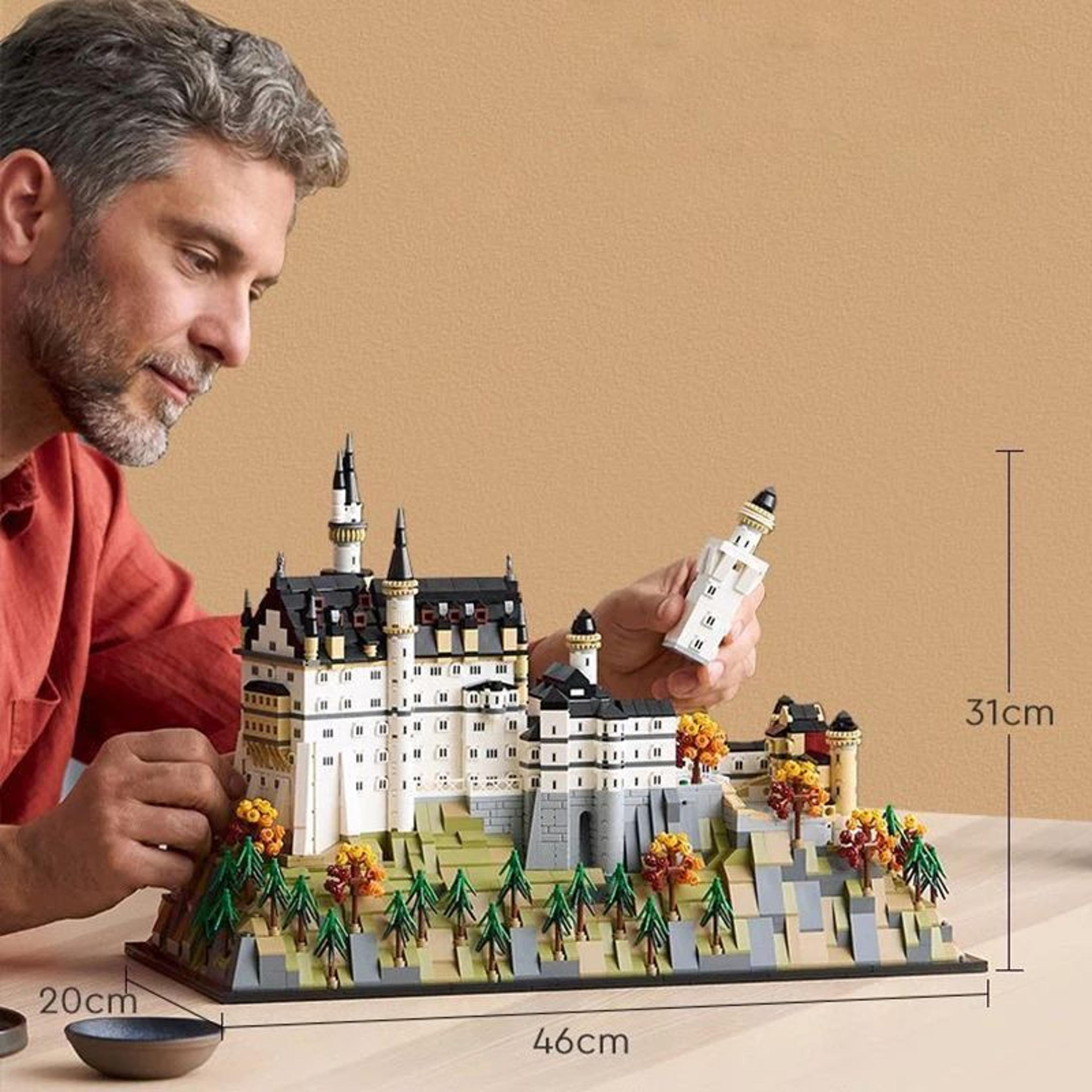 Neuschwanstein Castle Architectural Building Set  European Castle Model Kit For Adults 3