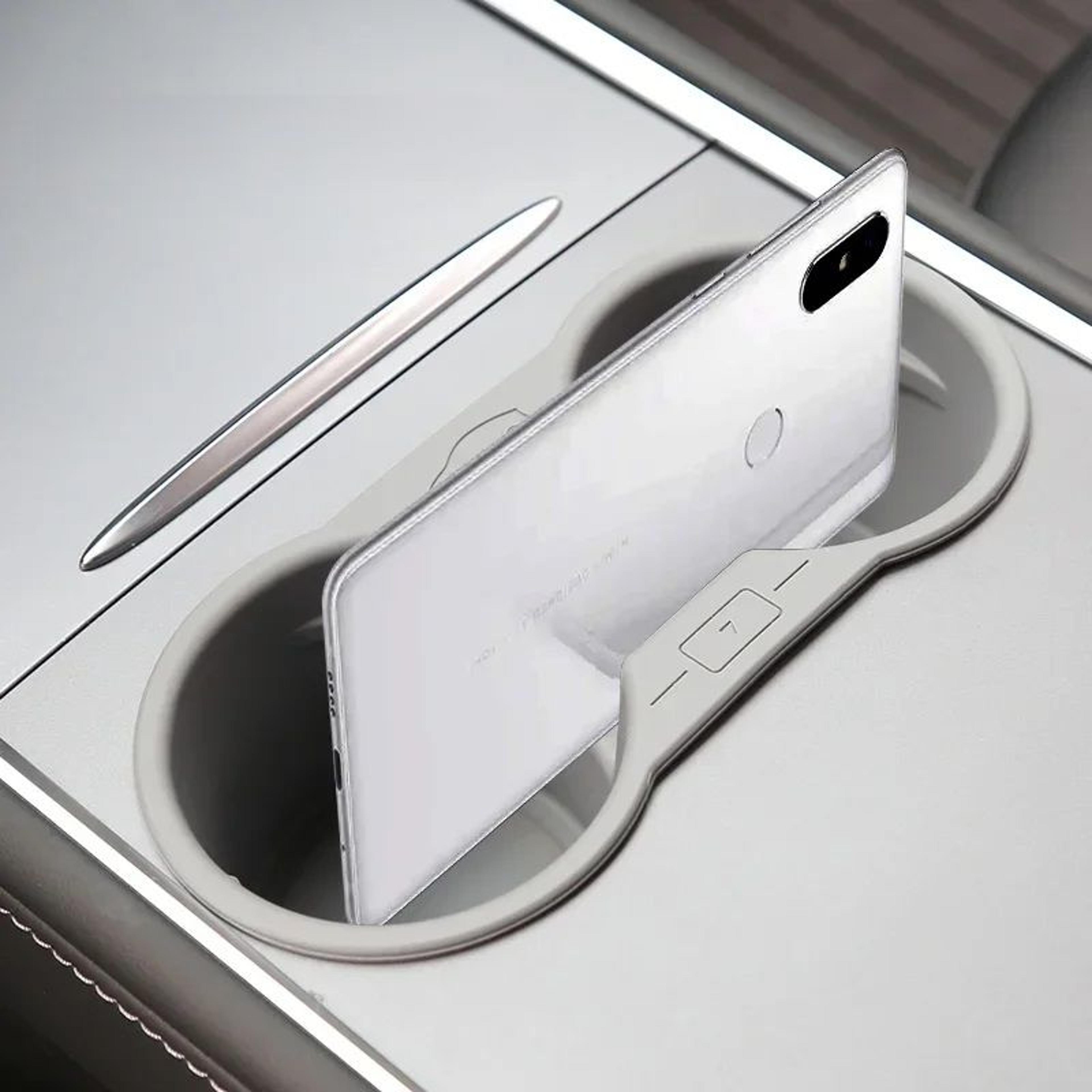 NonSlip Center Console Cup Holder Insert For Tesla Model 3  Model Y  Silicone Interior Organizer 1