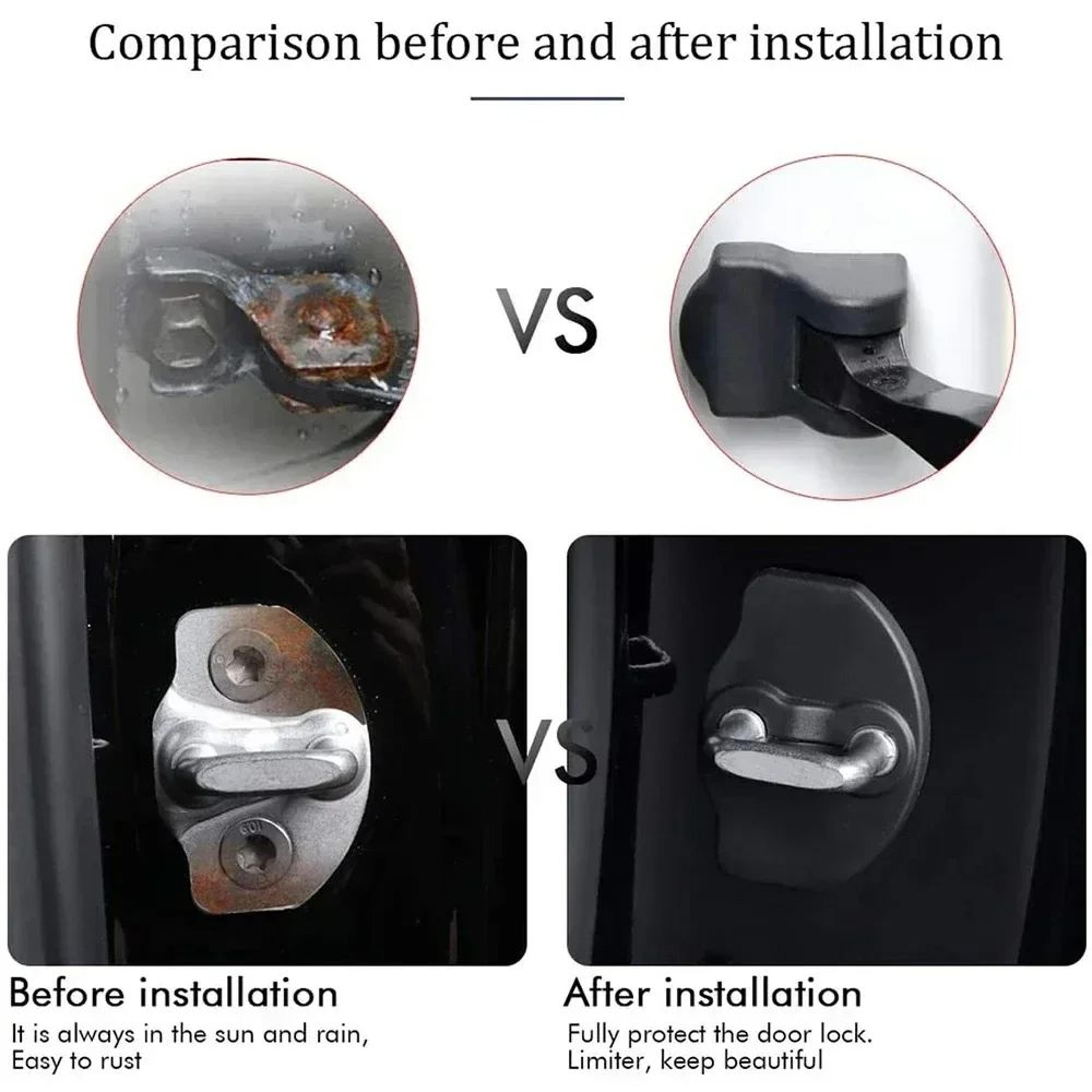 Door Lock Protector Covers For Tesla Model 3  Model Y  Interior Door Latch Protection Set 1