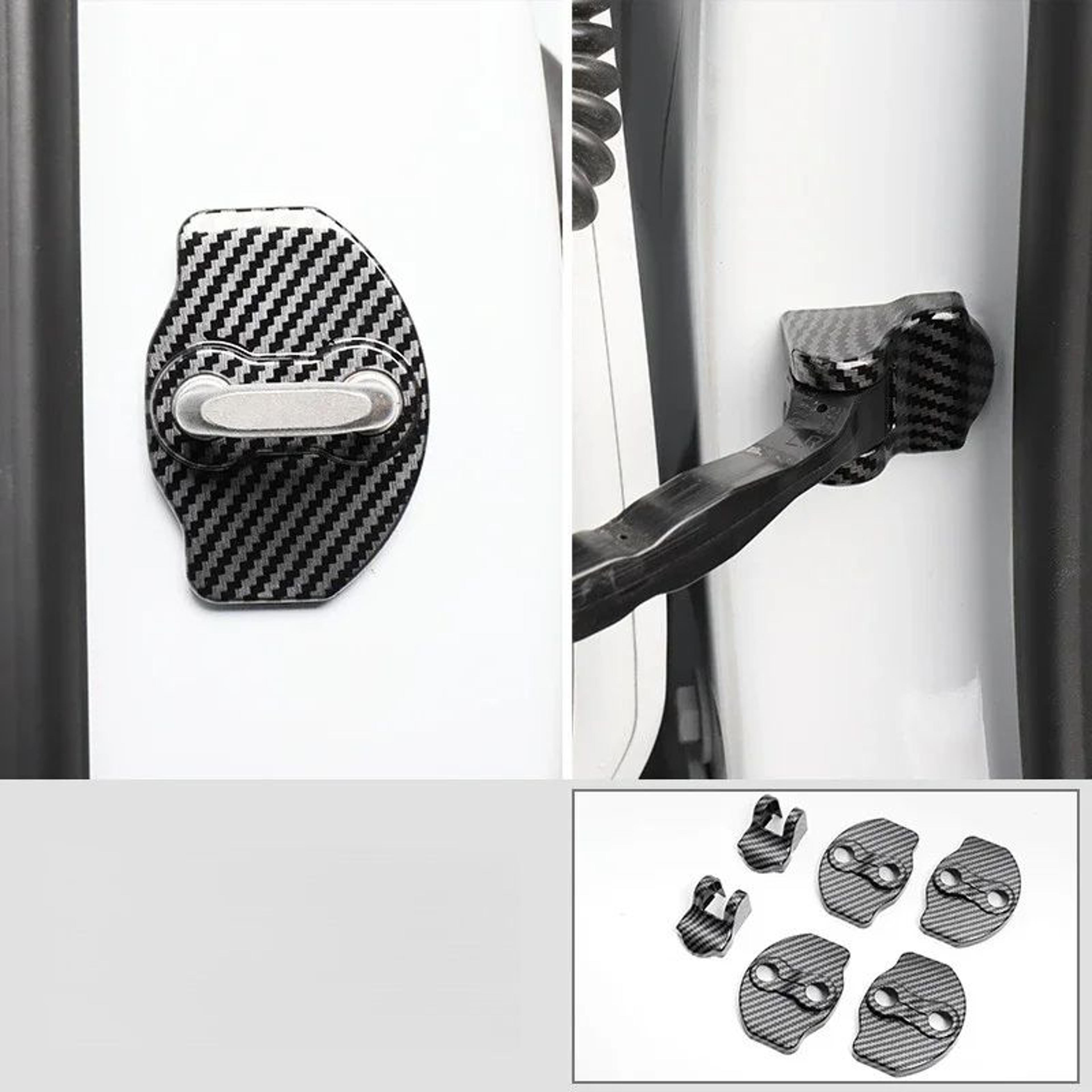 Door Lock Protector Covers For Tesla Model 3  Model Y  Interior Door Latch Protection Set 5