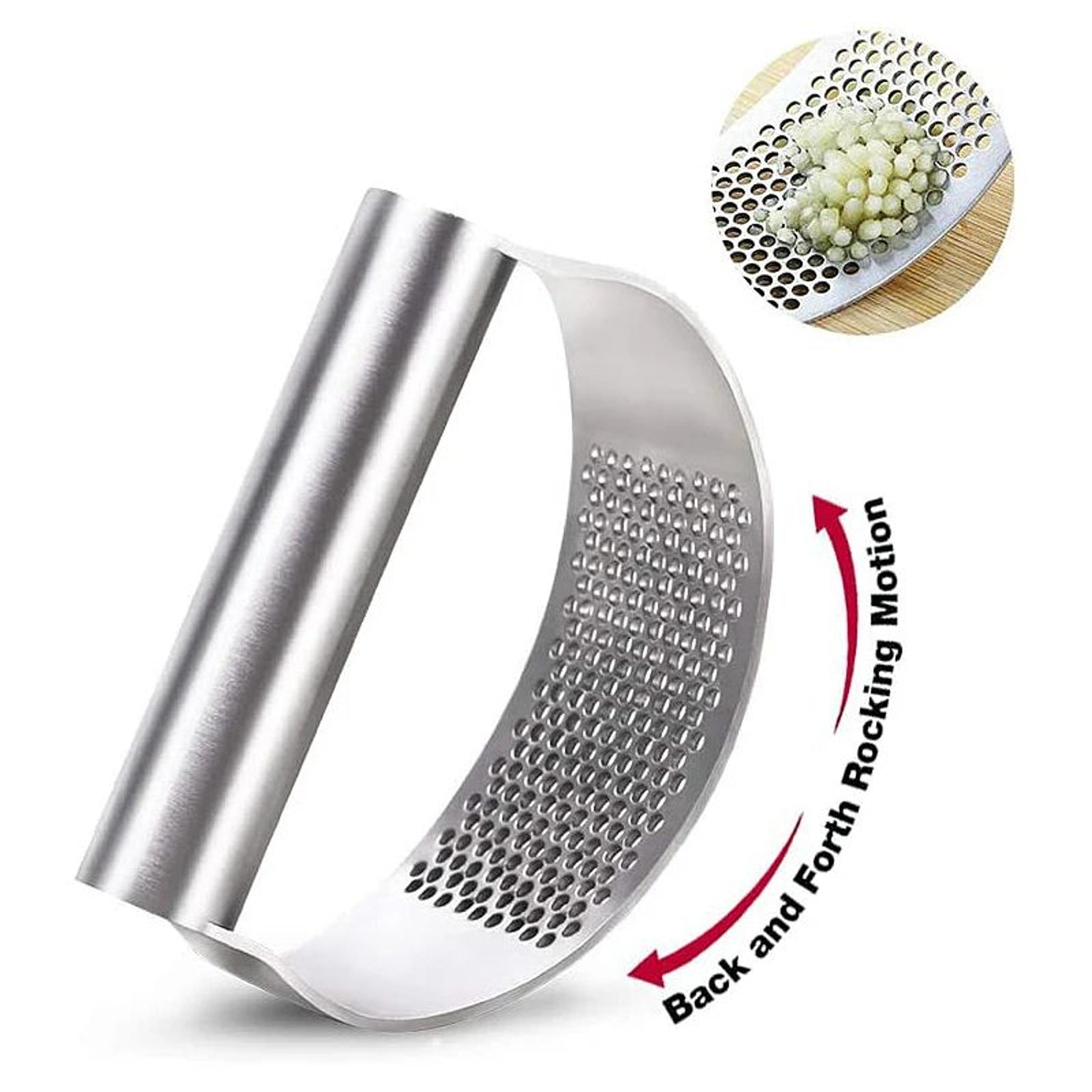 Stainless Steel Garlic Press Rocker  Manual Garlic Crusher Tool For Easy Mincing 2