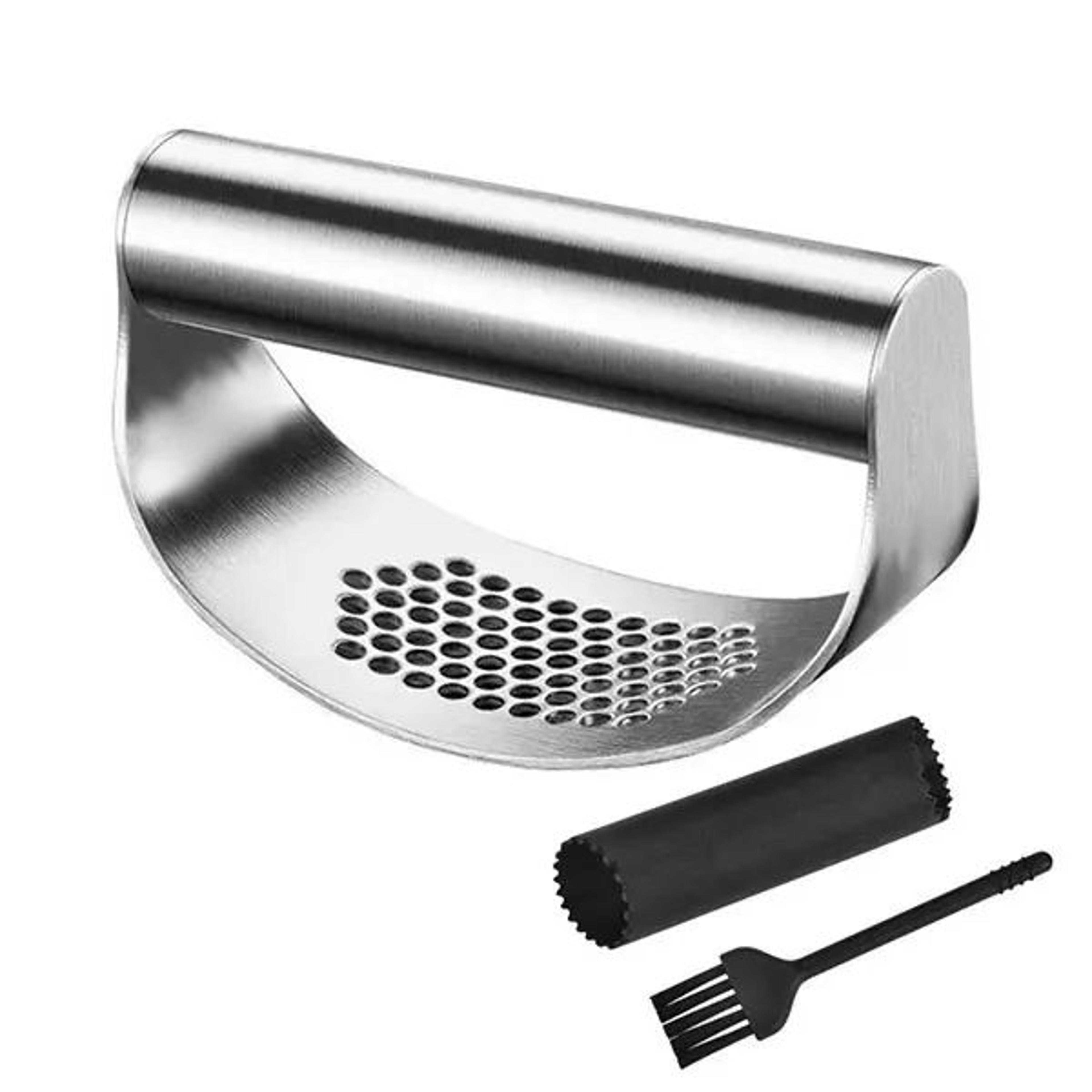 Stainless Steel Garlic Press Rocker  Manual Garlic Crusher Tool For Easy Mincing 8