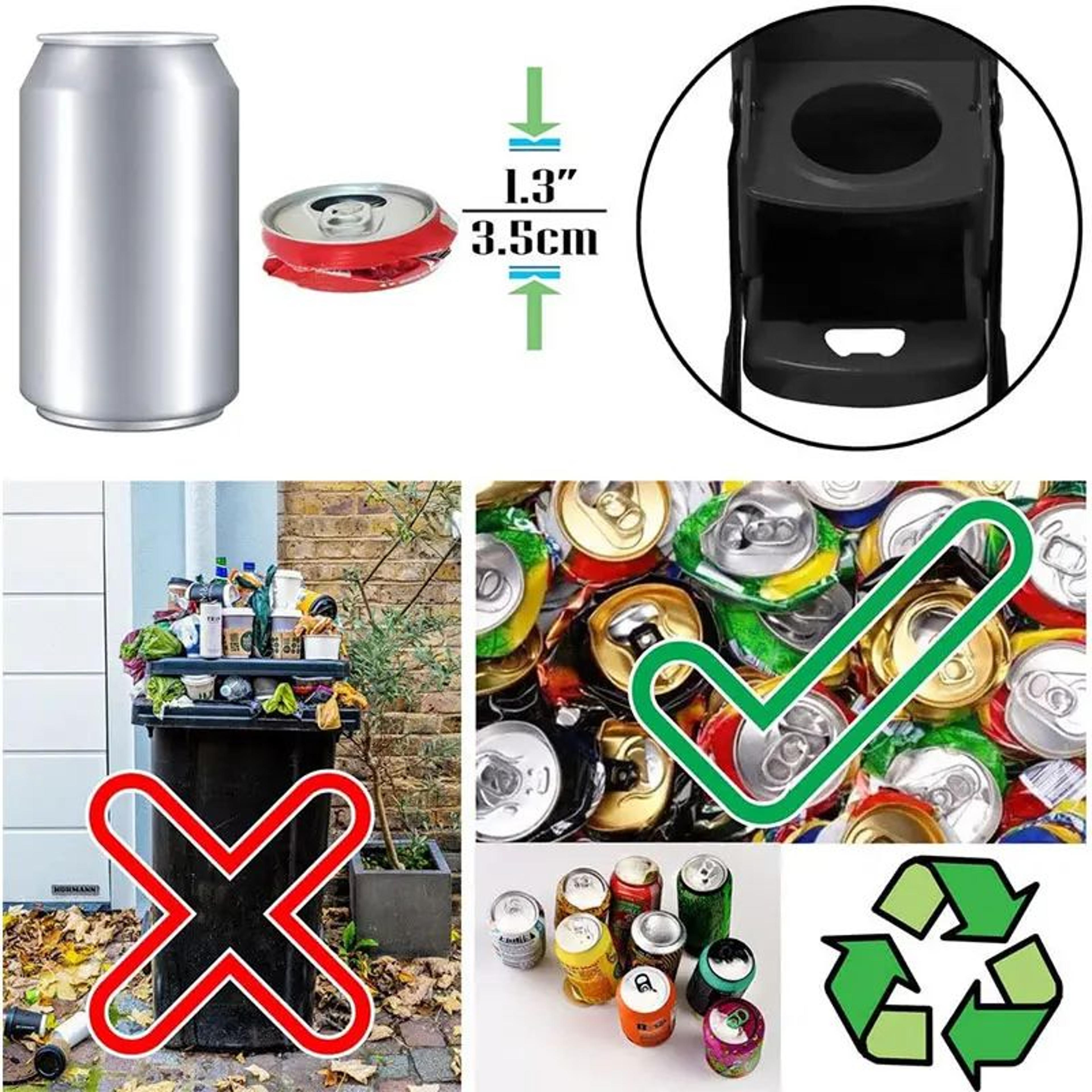 Heavy Duty Can Crusher For Recycling  Wall Mounted Metal Can Crusher With BuiltIn Bottle Opener 2
