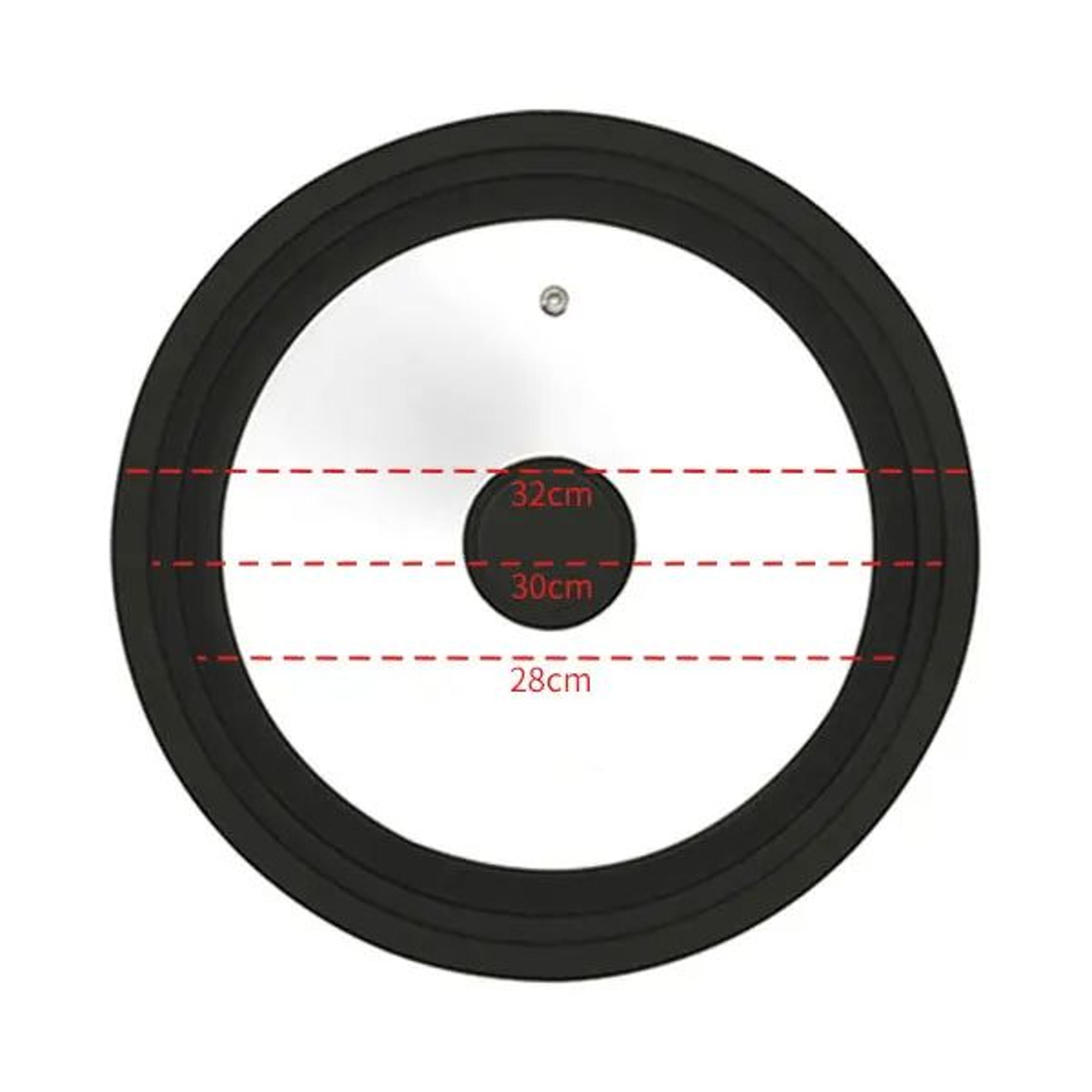 Universal Pot And Pan Lid  MultiSize Tempered Glass Lid With Silicone Rim For Skillets  Cookware 6