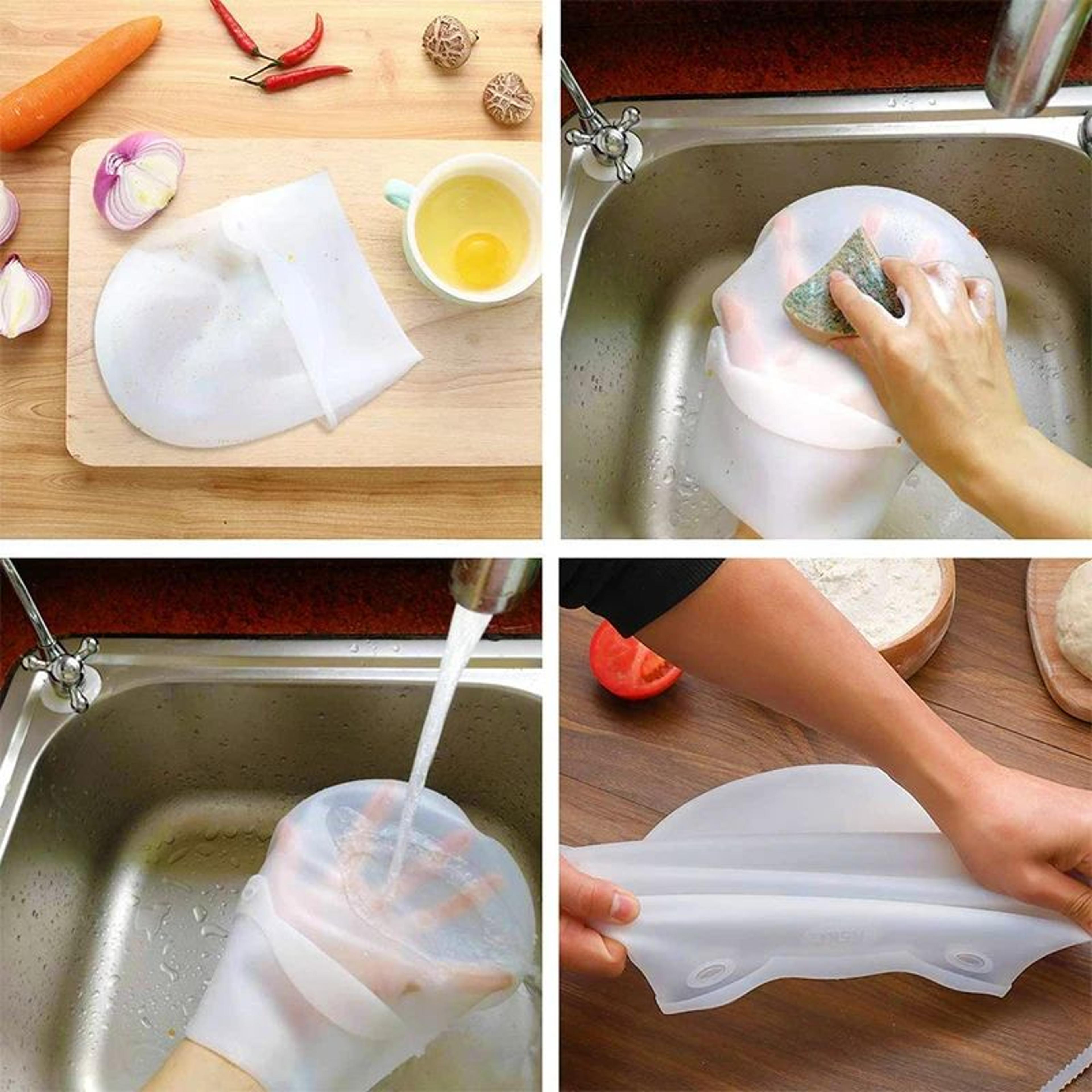 Silicone Dough Kneading Bag  MessFree Dough Mixer Bag For Bread Pizza  Pastry 3