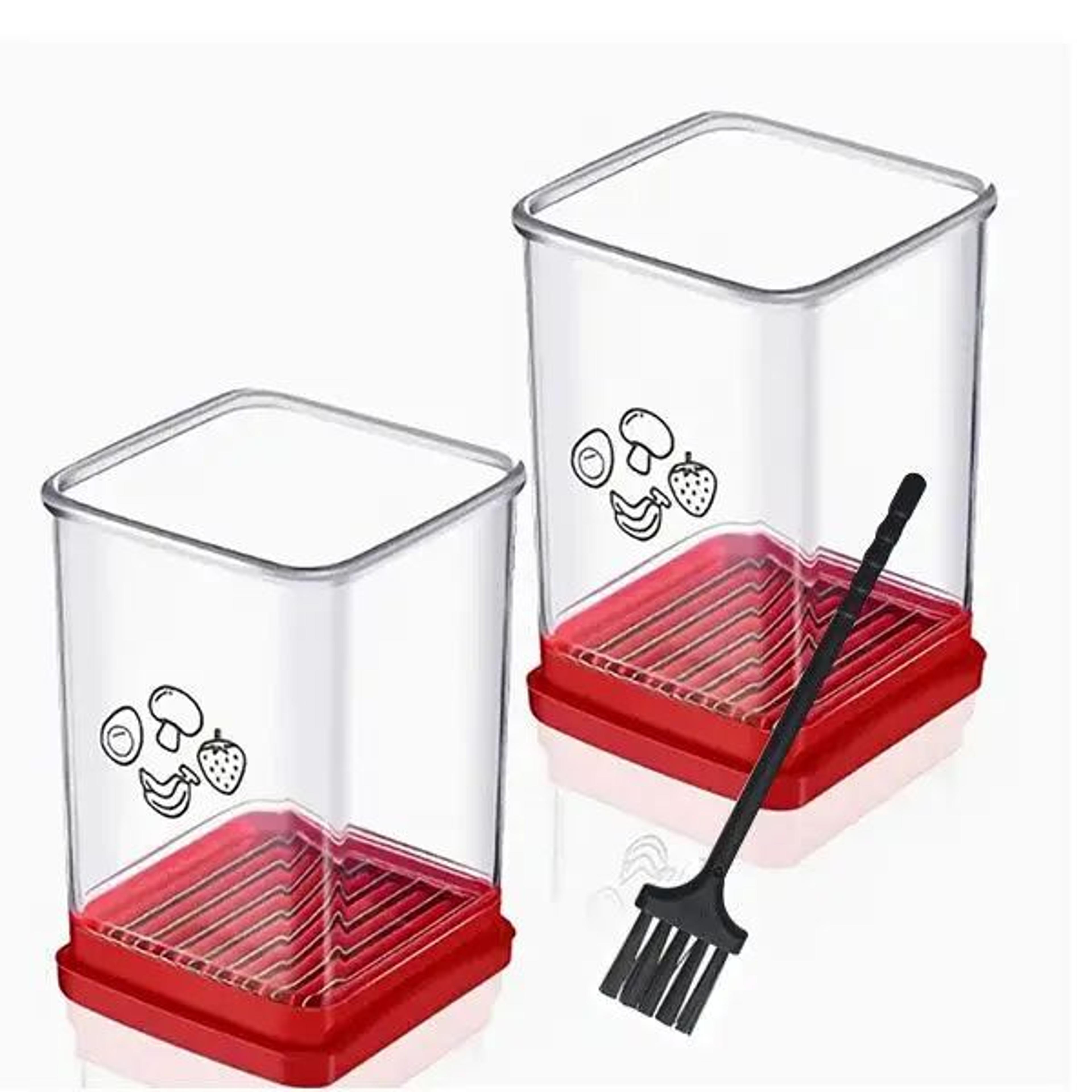 Speed Cup Fruit Slicer With Push Plate  Easy Banana  Egg Cutter For Quick Salads 4