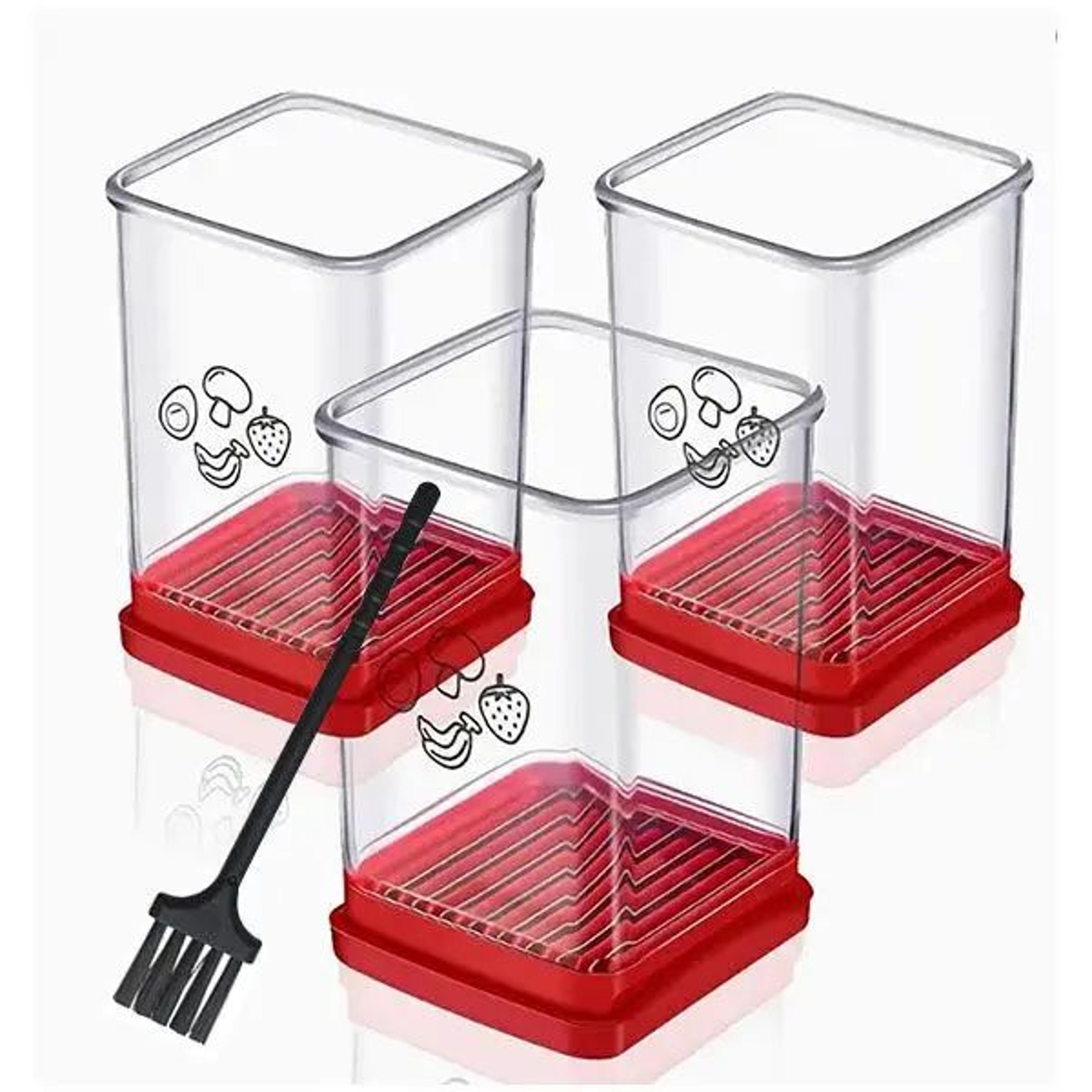 Speed Cup Fruit Slicer With Push Plate  Easy Banana  Egg Cutter For Quick Salads 5