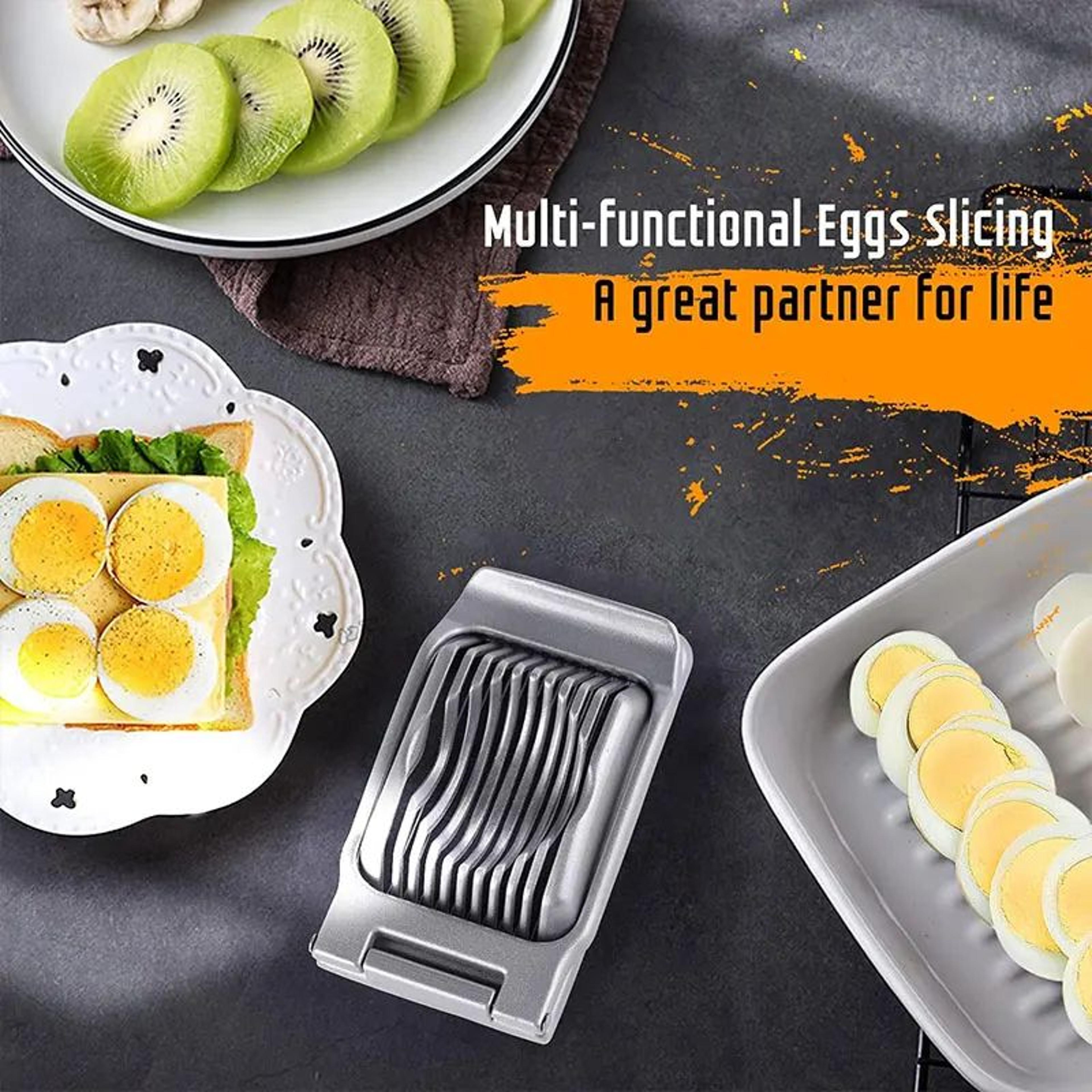 HeavyDuty Egg Slicer With Stainless Steel Wires  Aluminum Multi Fruit  Egg Cutter 1