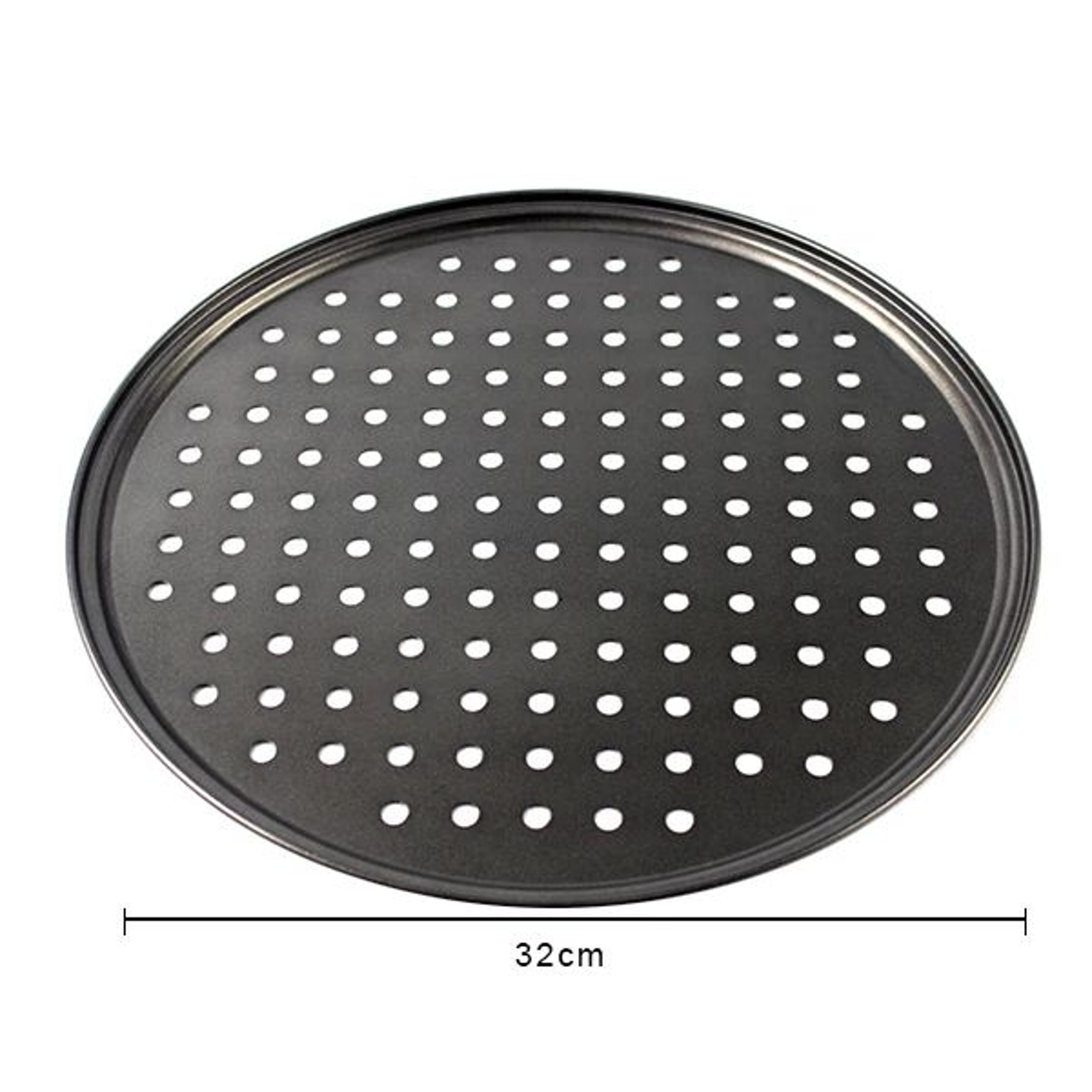Nonstick Pizza Crisper Tray With Holes  Carbon Steel Deep Dish Pizza Baking Pan 5