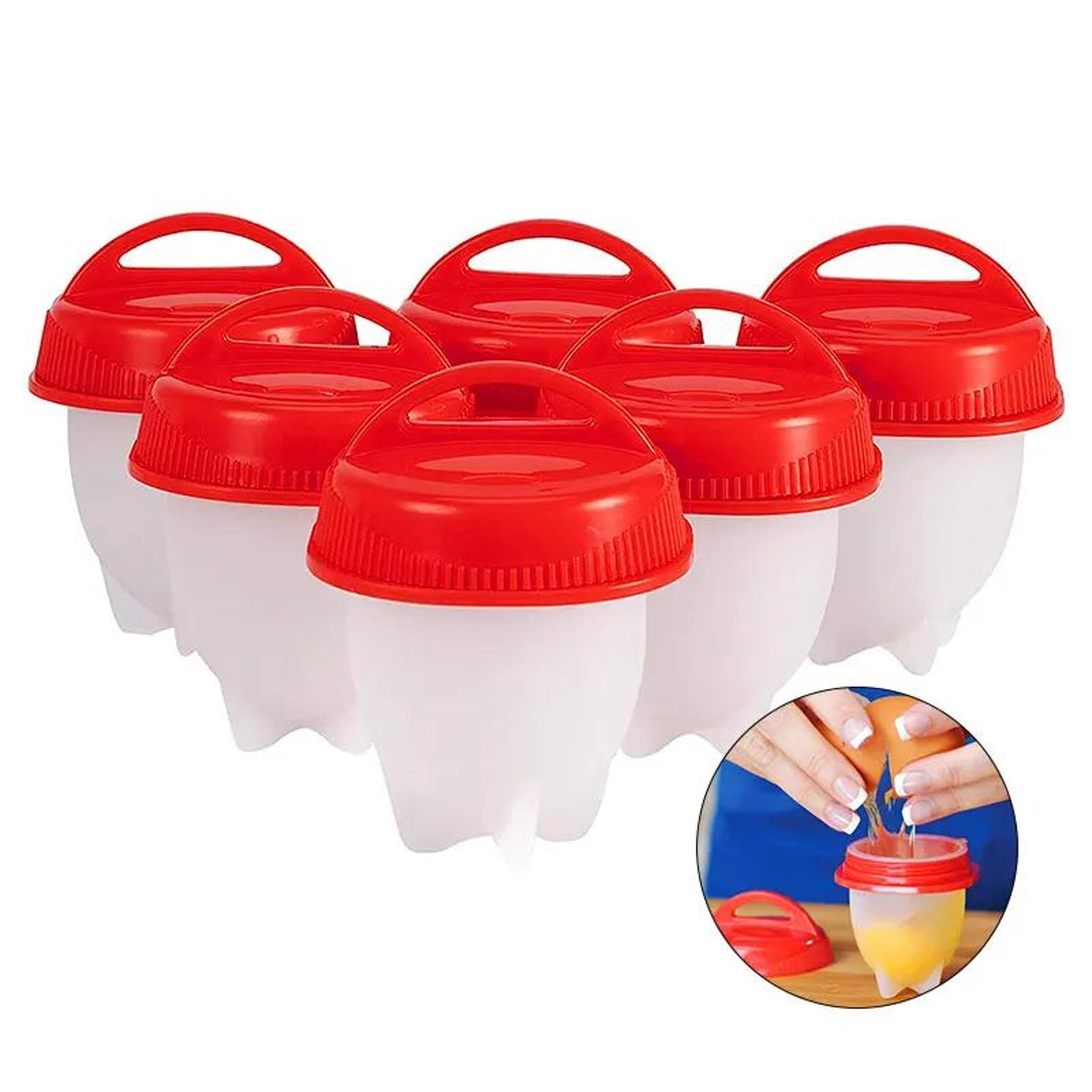 Silicone Egg Poacher Cups BPAFree  Nonstick Egg Boiler  Steamer Set 3 Or 6 Pieces 0