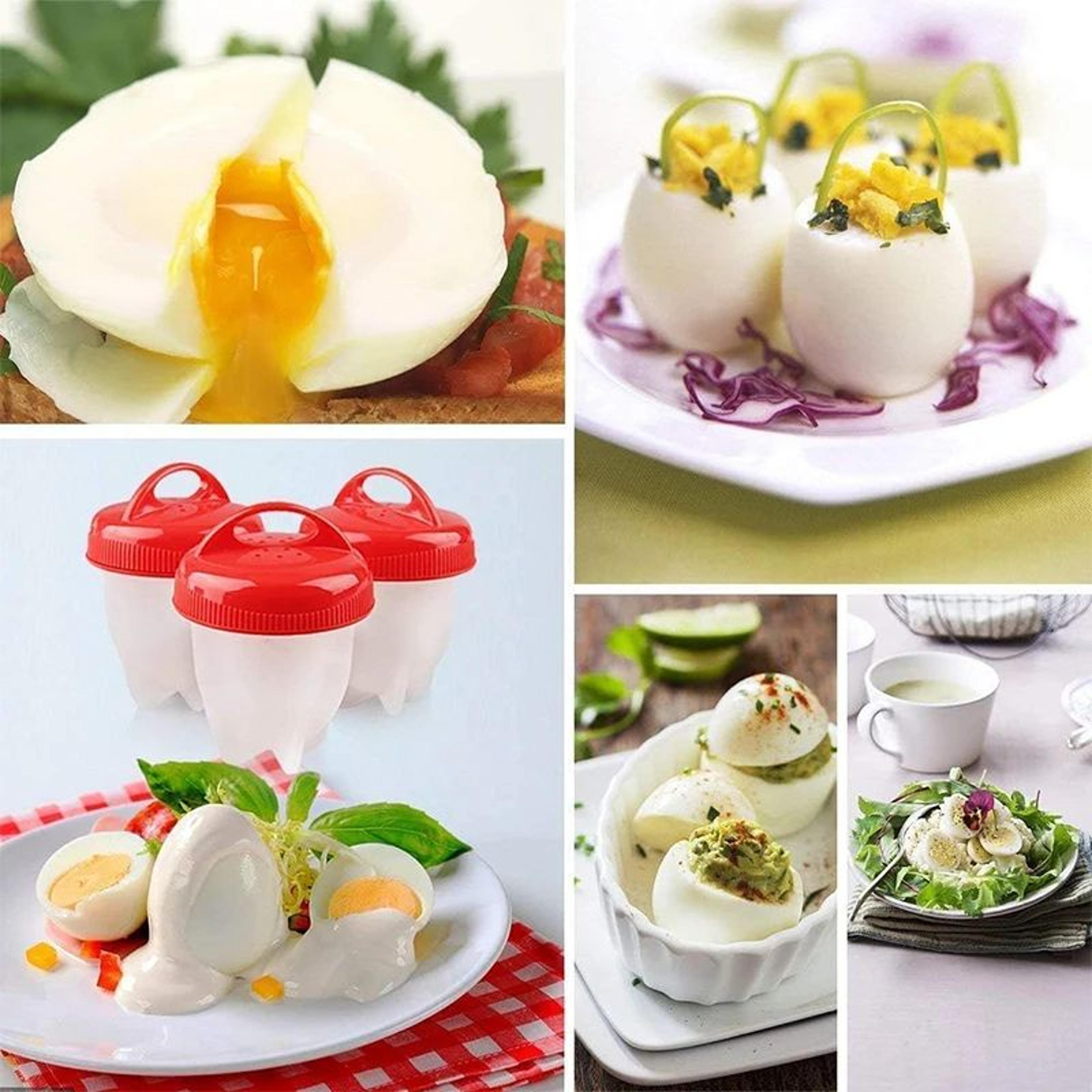 Silicone Egg Poacher Cups BPAFree  Nonstick Egg Boiler  Steamer Set 3 Or 6 Pieces 3