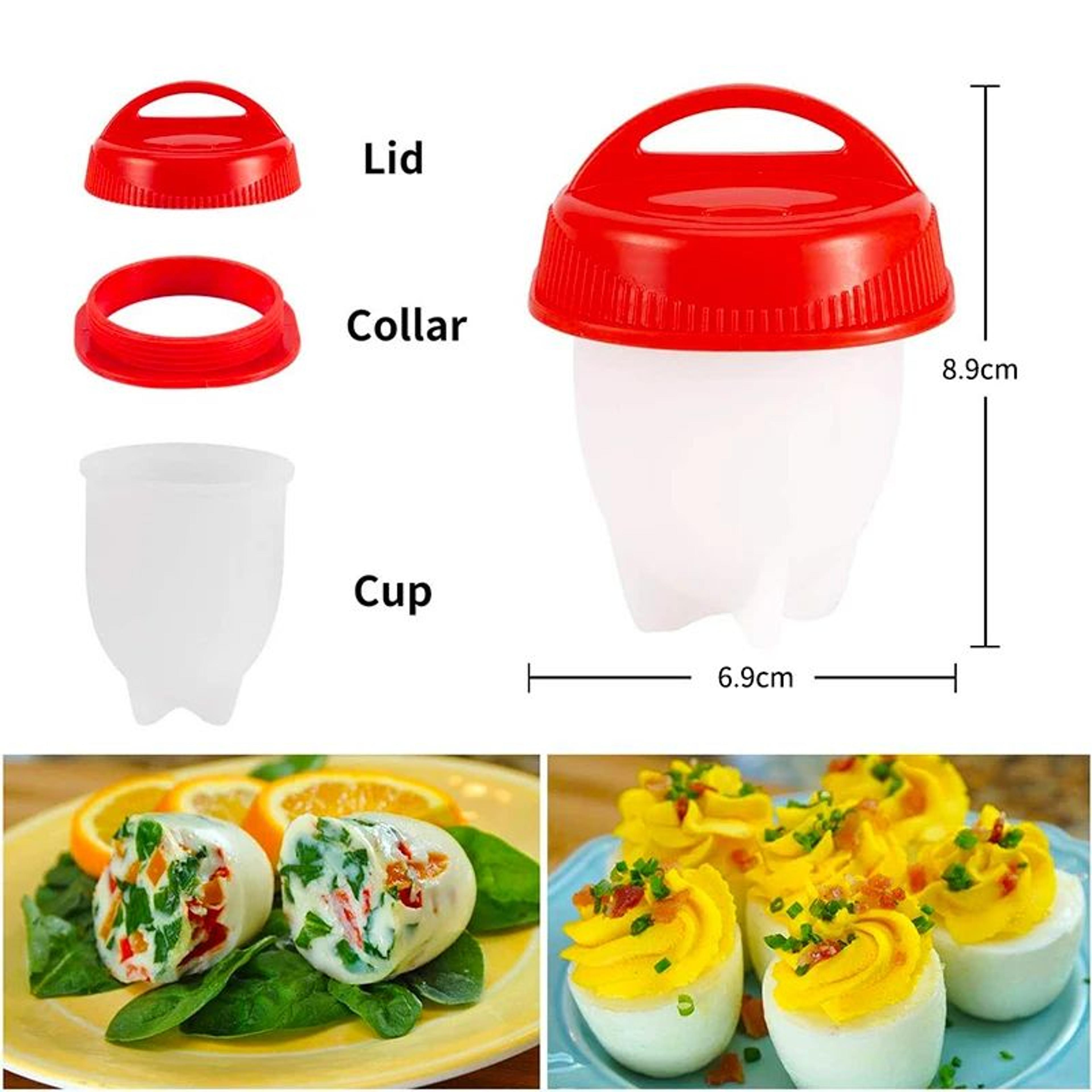 Silicone Egg Poacher Cups BPAFree  Nonstick Egg Boiler  Steamer Set 3 Or 6 Pieces 4