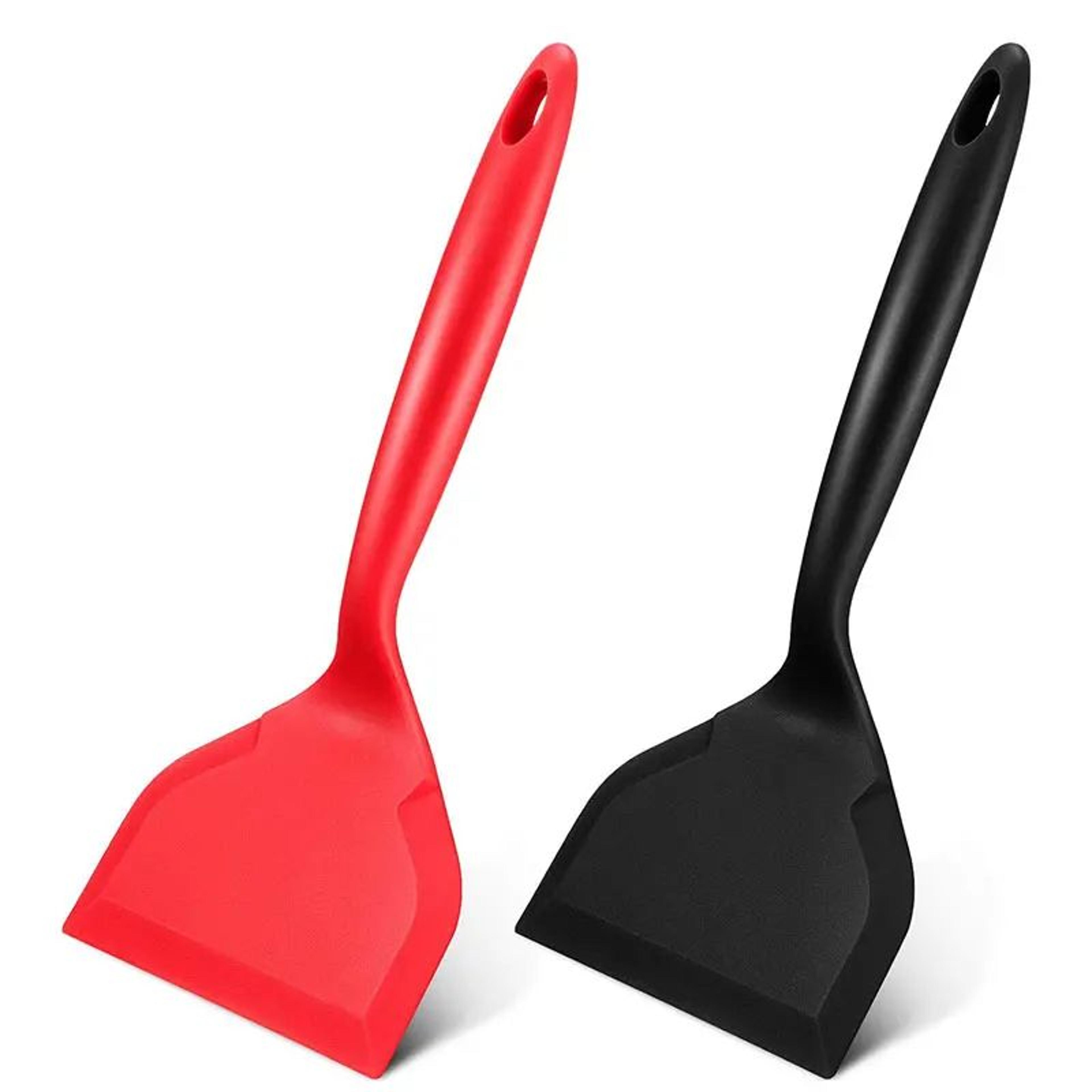 Wide Silicone Spatula Turner  Nonstick Pancake  Omelette Flipper For Eggs And Fish 0