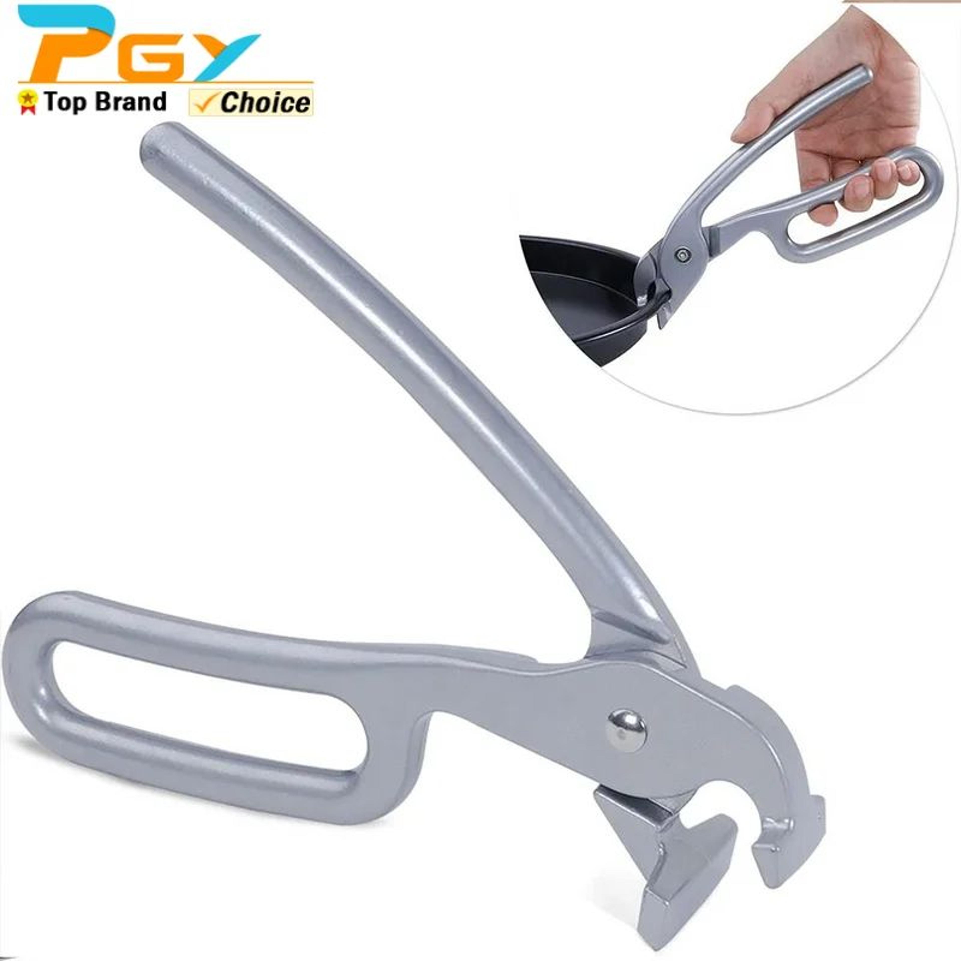 heavy-duty pizza pan gripper – cast aluminum oven pan & hot dish tongs