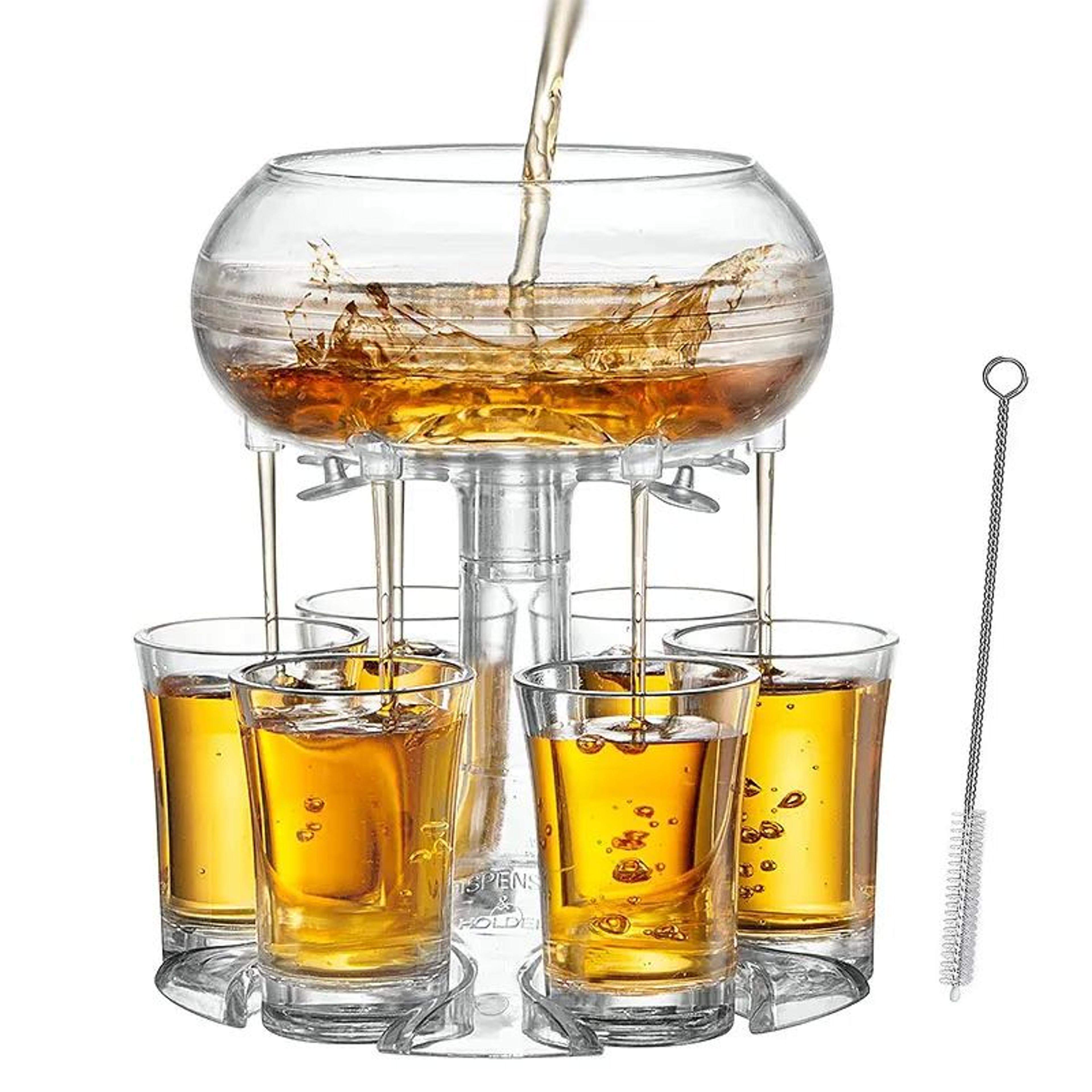 6Shot Glass Dispenser With Holder  Multi Shot Pourer For Parties  Cocktails 0