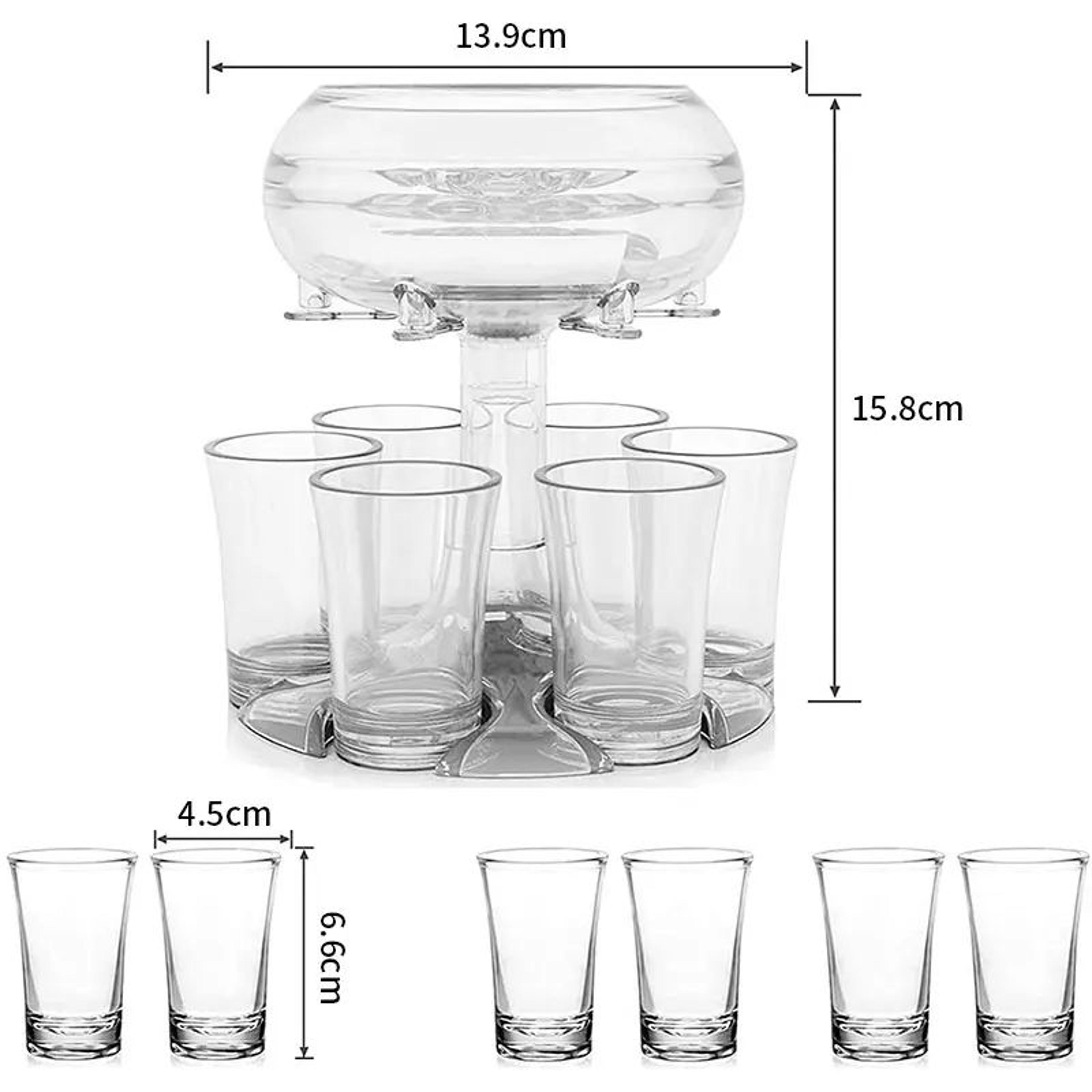 6Shot Glass Dispenser With Holder  Multi Shot Pourer For Parties  Cocktails 1