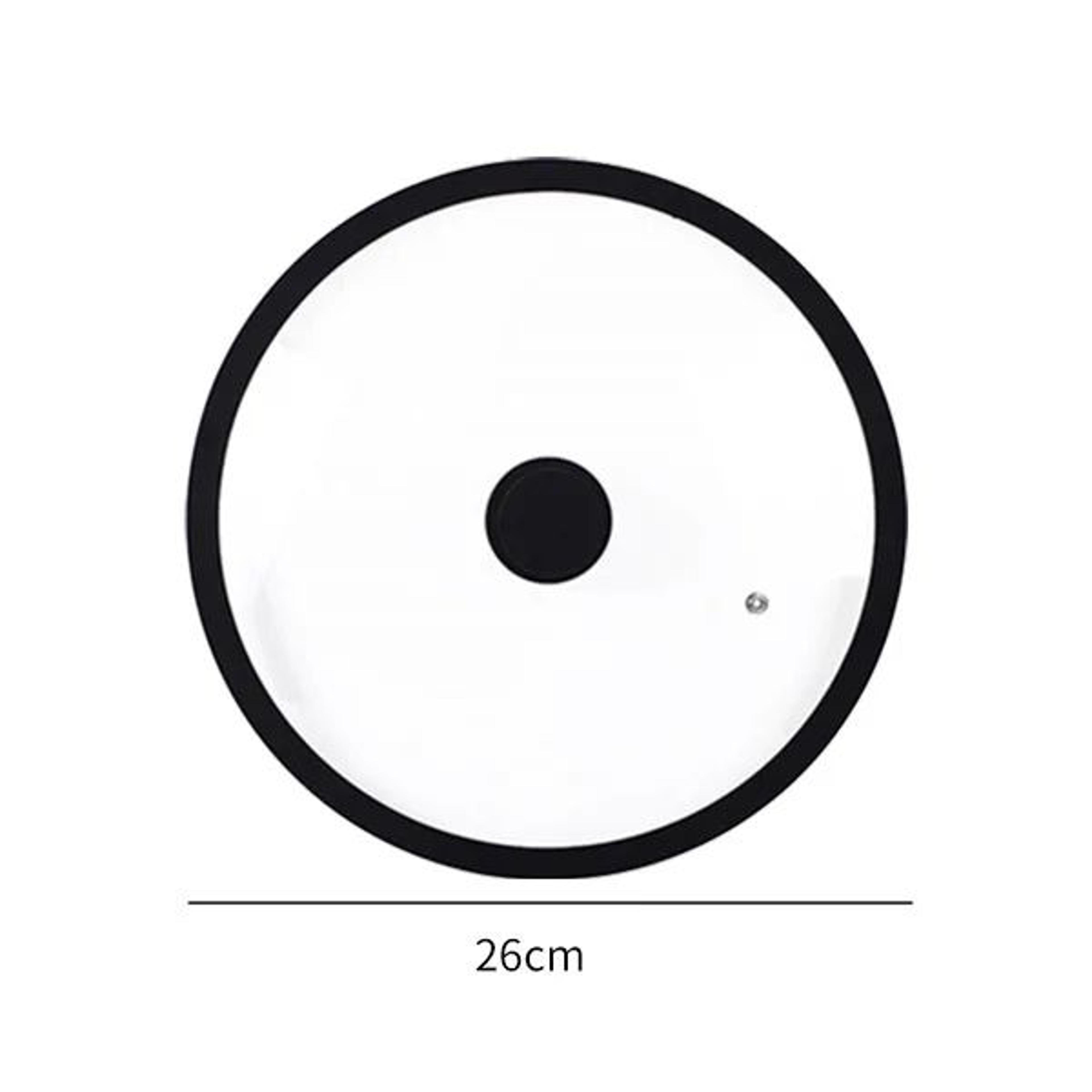 Universal Tempered Glass Pot Lid With Silicone Rim  Vented Cover For Pots Pans  Skillets 8