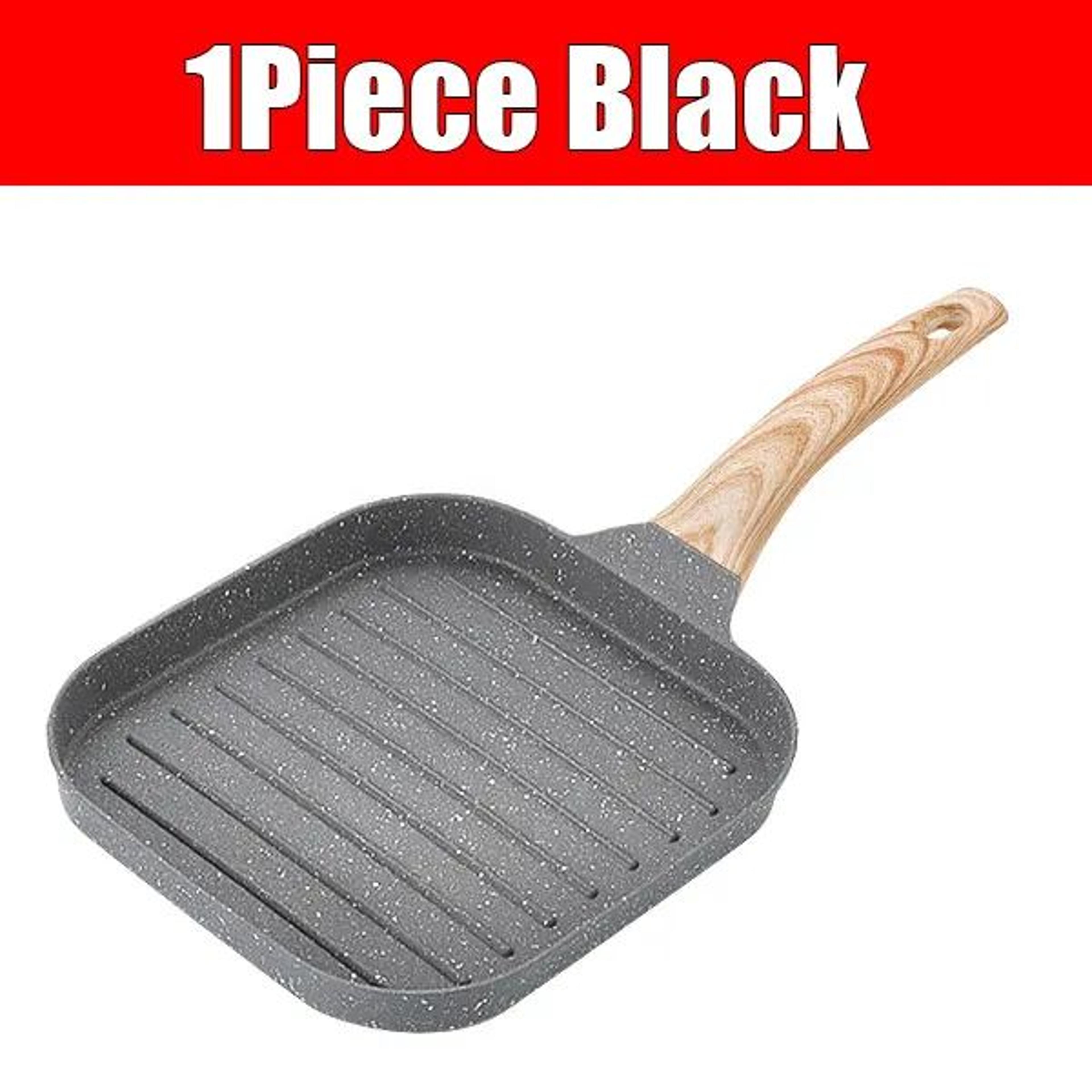 Nonstick Square Grill Pan 19cm  Indoor Steak Grilling Skillet For All Stoves 5