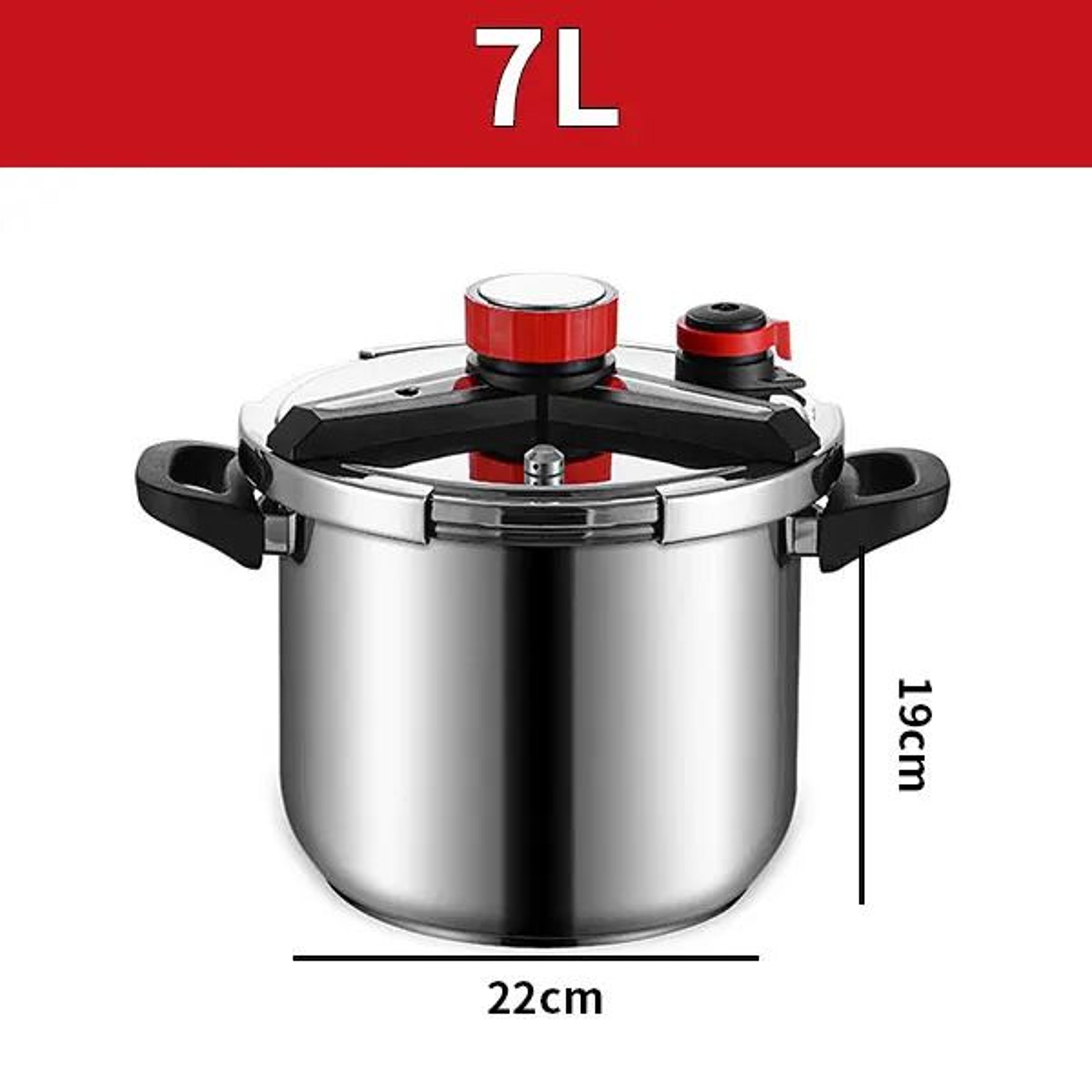 Stainless Steel Pressure Cooker With Glass Lid  5L7L ExplosionProof EnergySaving Cooker For Gas  In 3