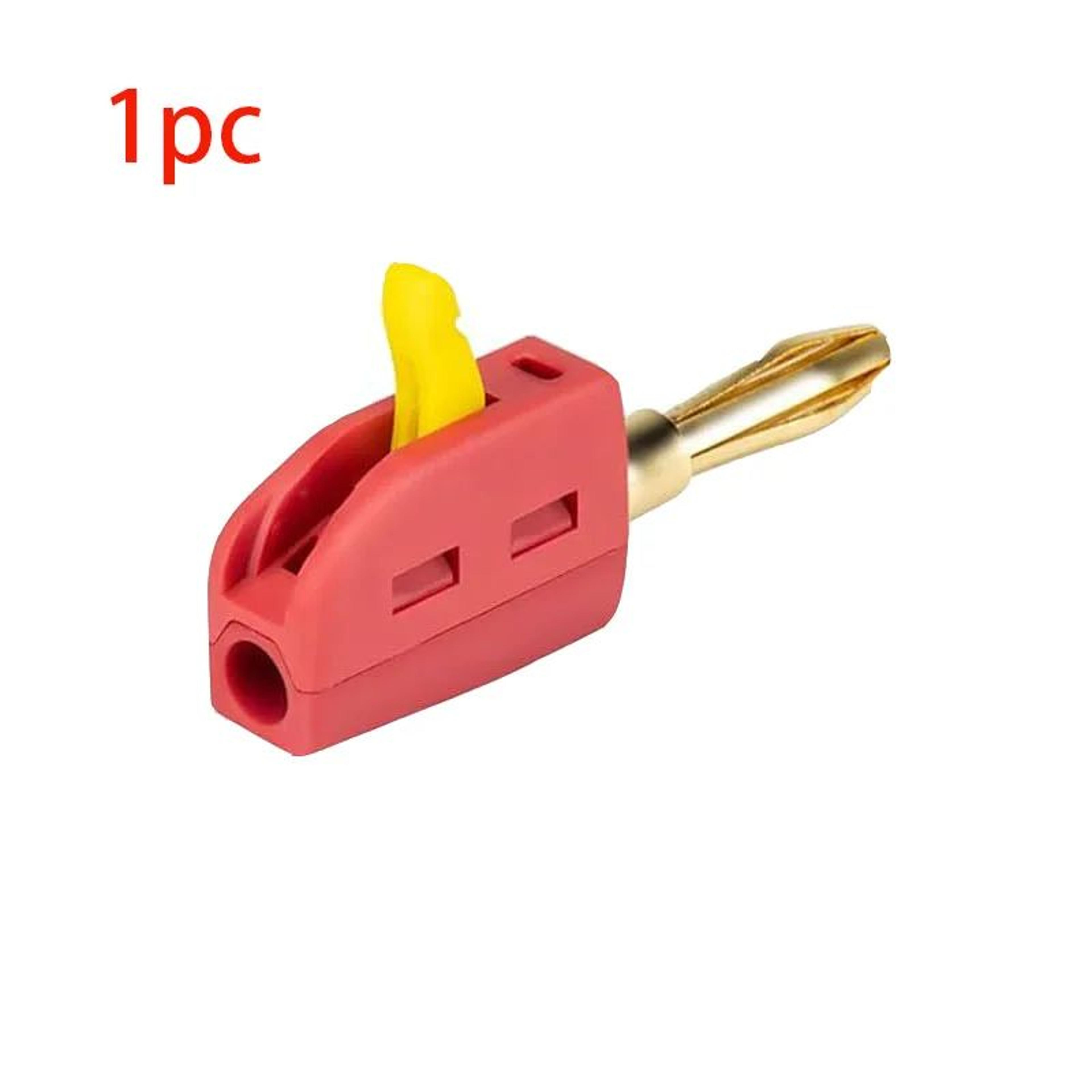 GoldPlated 32A Banana Plug Connectors  Solderless HighCurrent Audio  Speaker Plugs 2