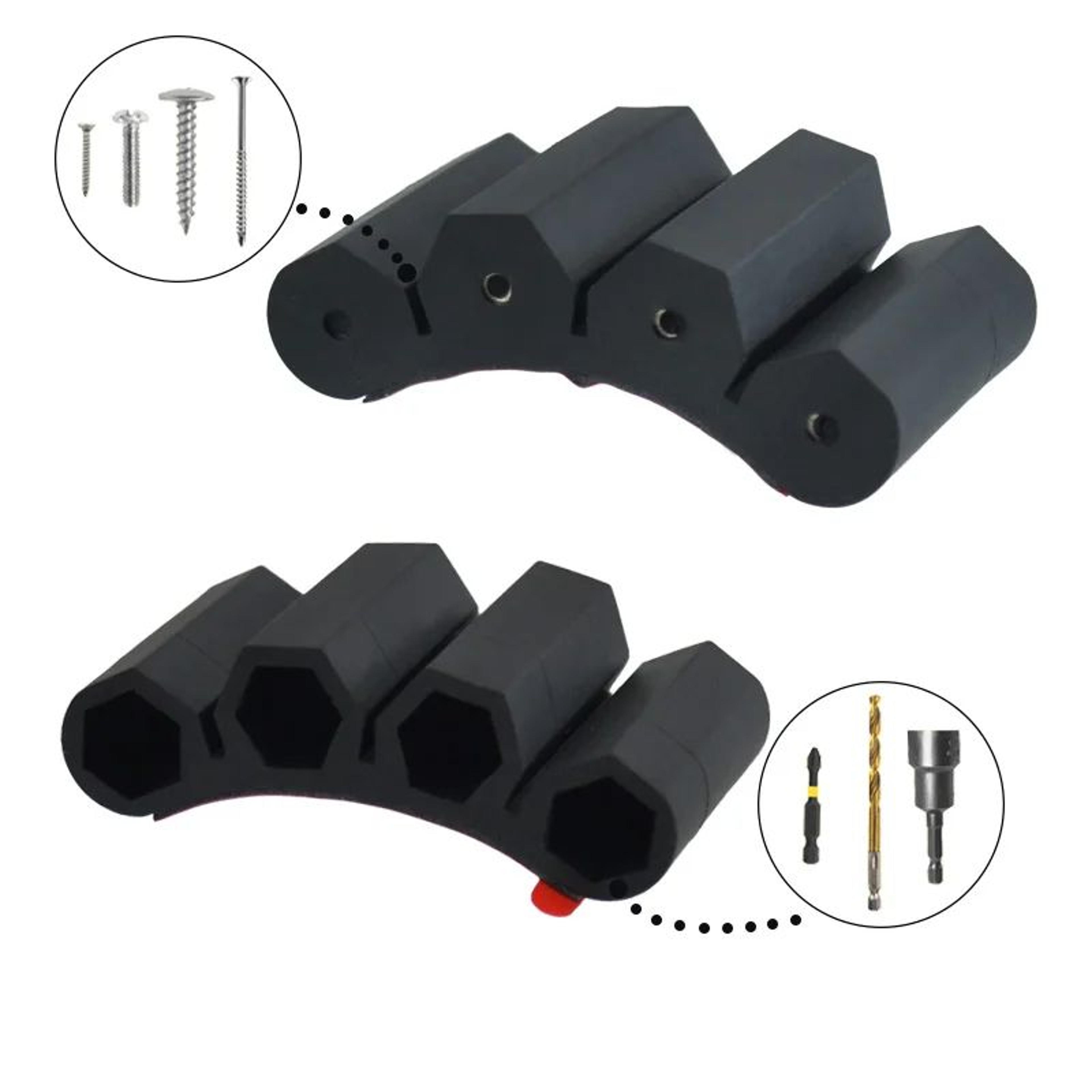 Universal QuickChange Drill Bit Holder Attachment  Side Mount Tool Organizer  Driver Bits Storage 2