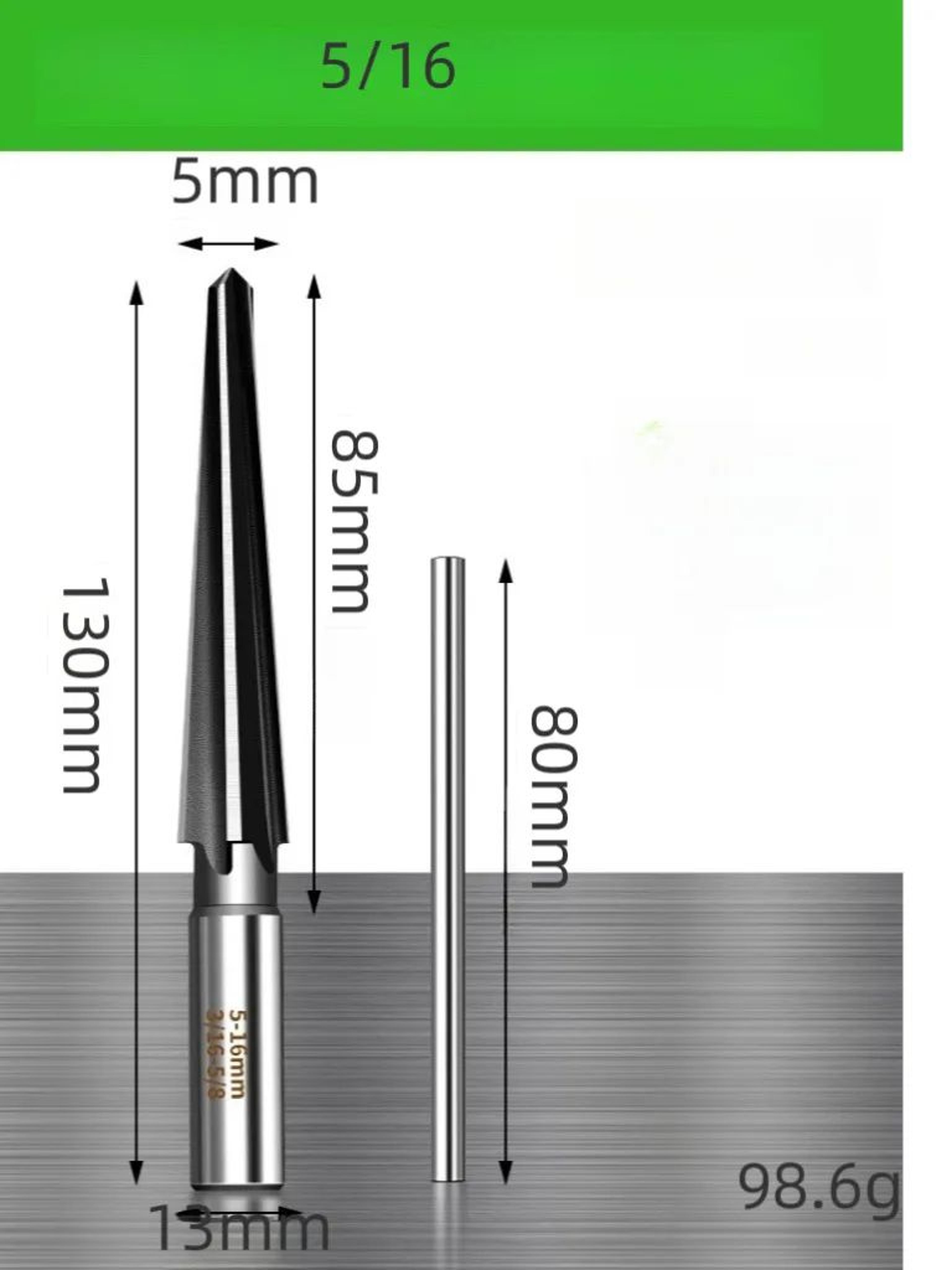 HighCarbon Steel Chamfering Tool Set  Hex Shank Cone Cutter Bits For Wood Metal And Plastic 7