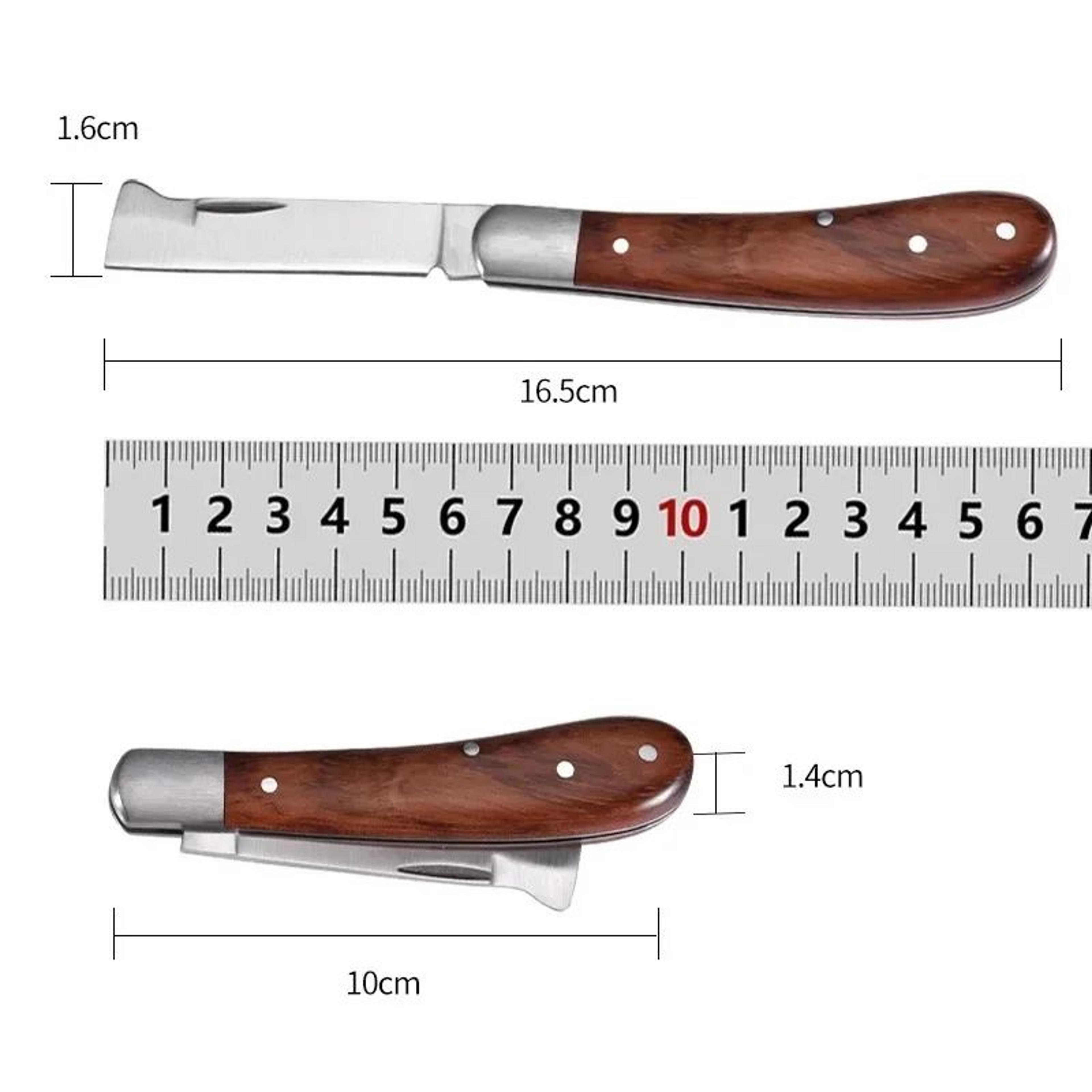 Professional Folding Grafting Knife With Wooden Handle  Precision Garden Pruning Tool For Fruit Tre 2