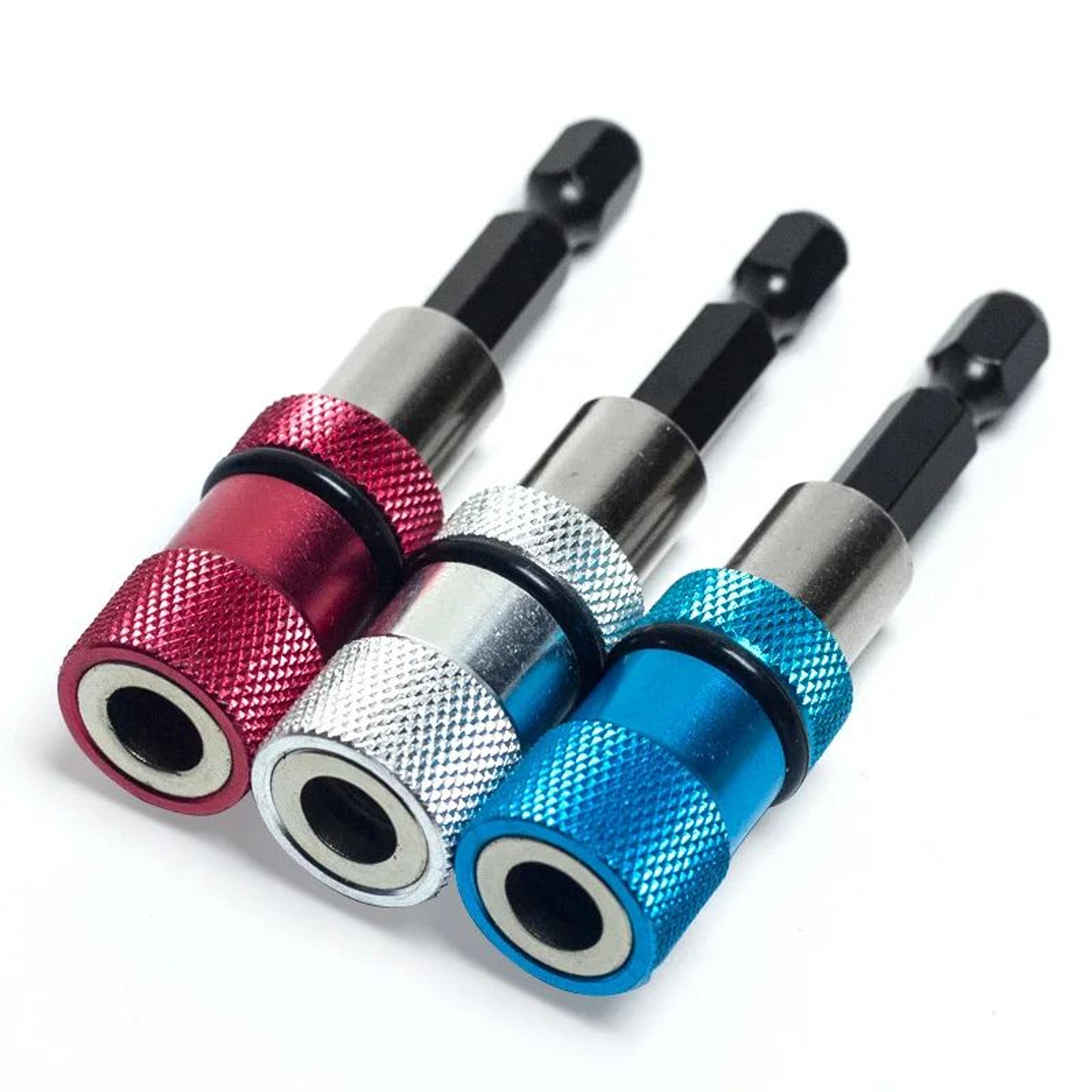 Adjustable Screw Depth Stop Drywall Magnetic Bit Holder  14 Hex Shank Screwdriver Extension 4