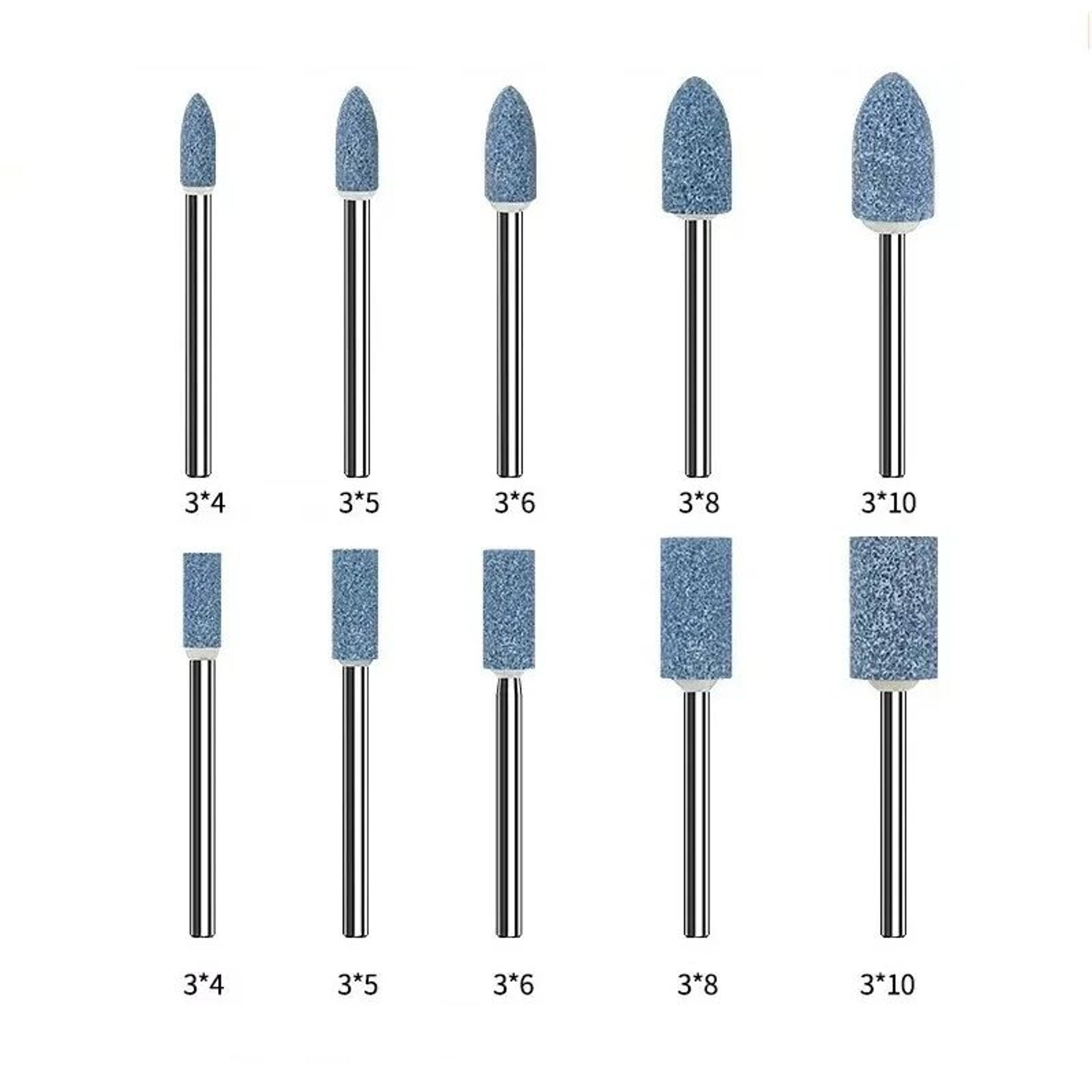 10Piece Mounted Grinding Stones Set  3mm Shank Polishing  Sanding Bits For Precision Finishing 3
