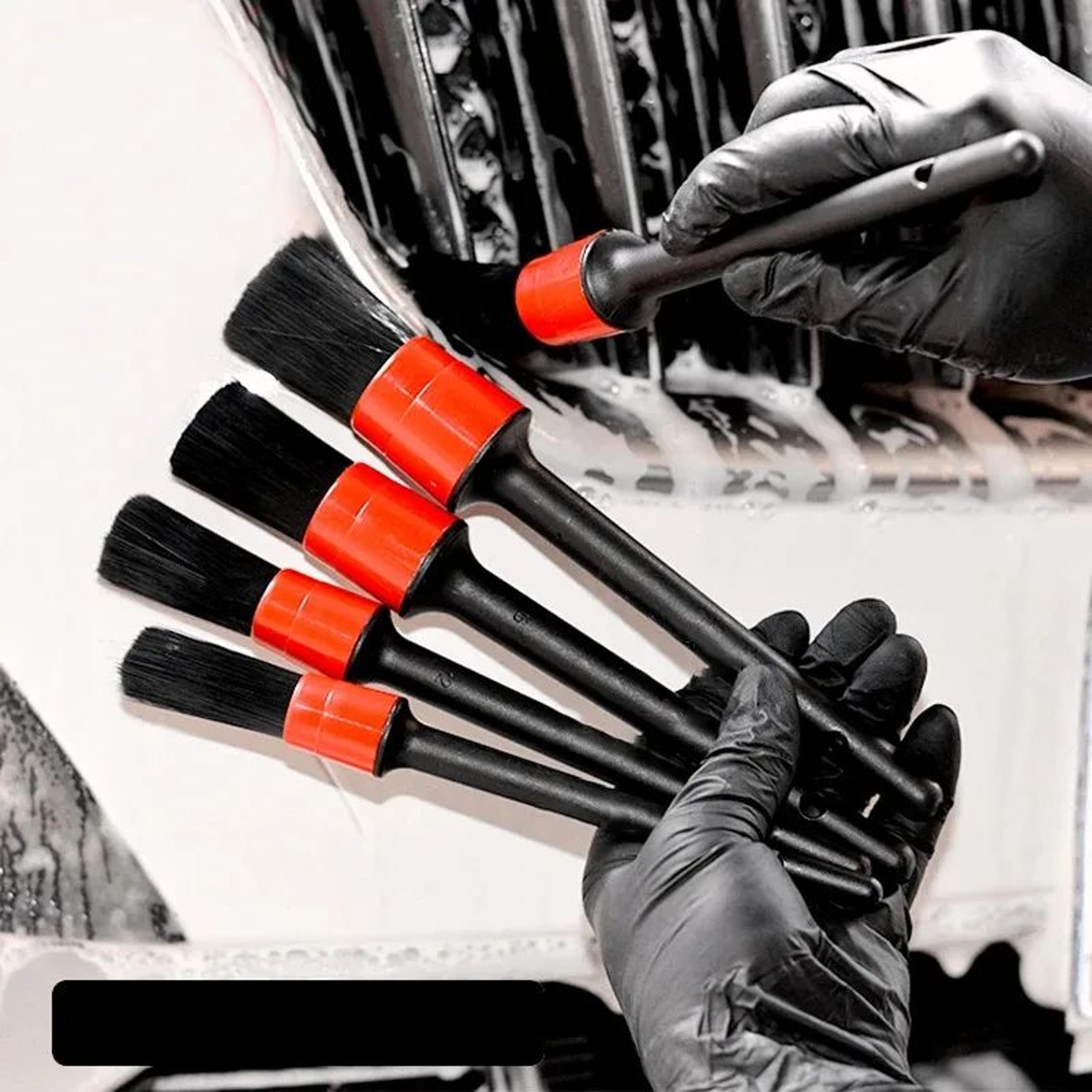 5Piece Car Detailing Brush Set  Interior  Wheel Cleaning Brushes For Auto Care 0