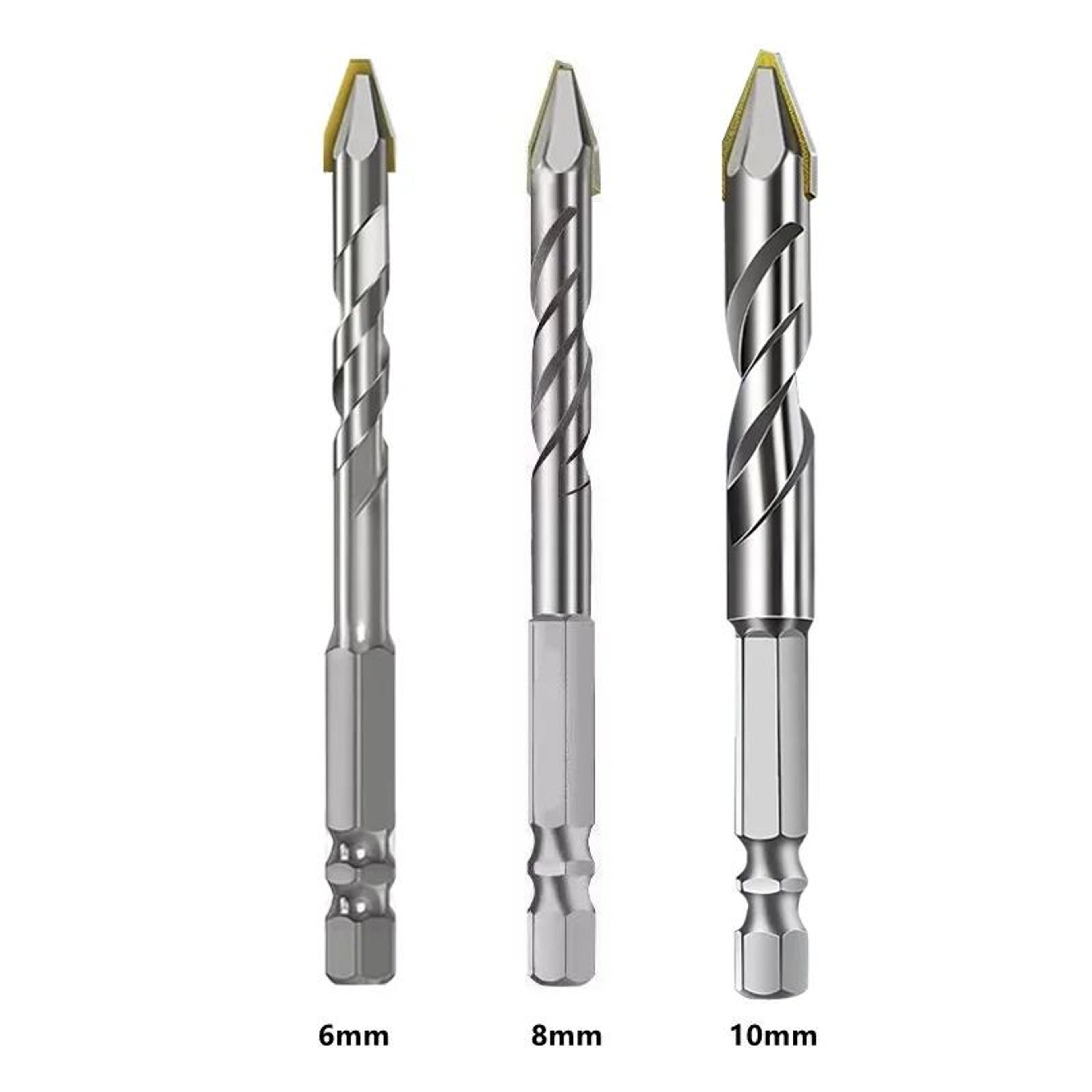 HighHardness Triangle Drill Bit Set  Precision Glass Ceramic  Concrete Drilling 3