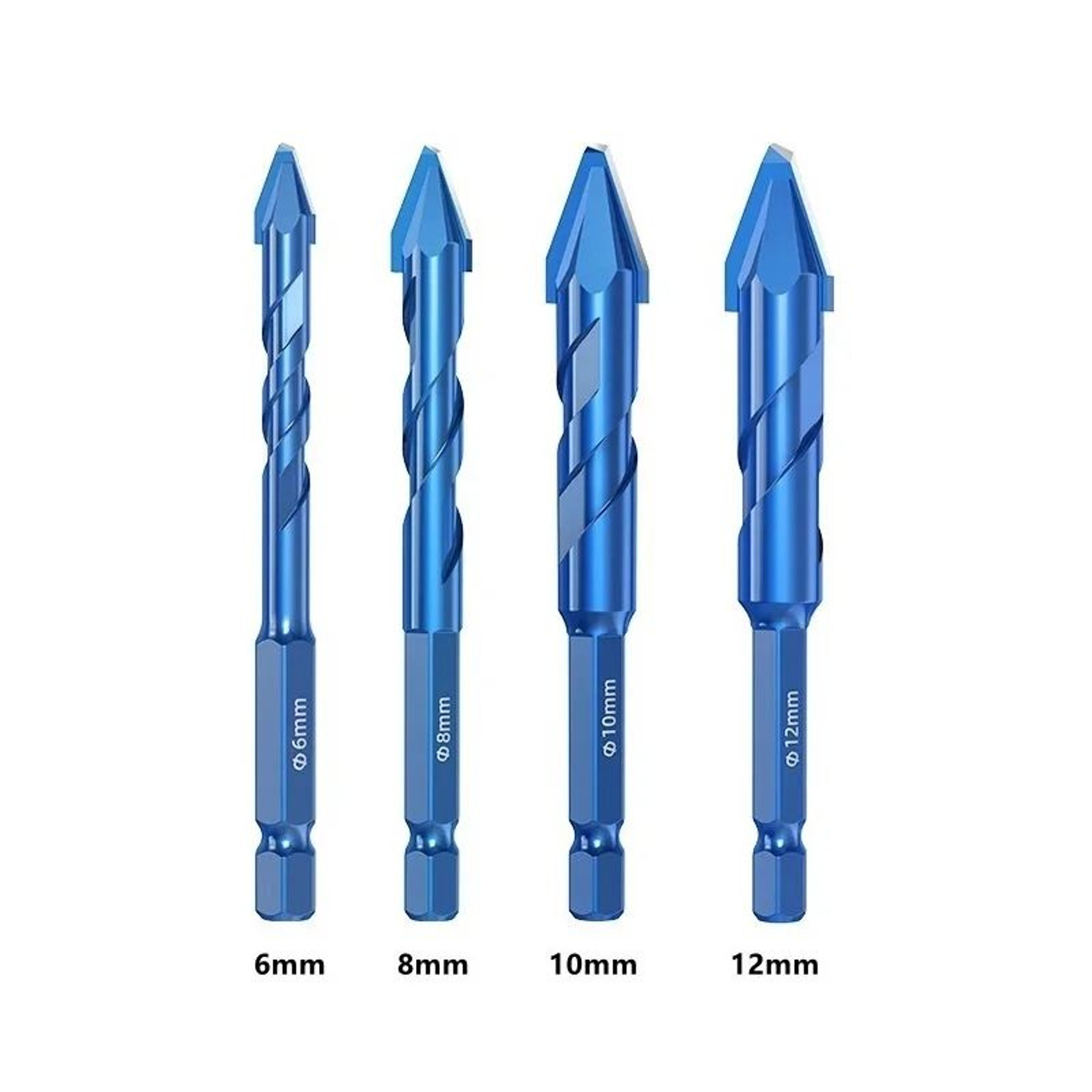 HighHardness Triangle Drill Bit Set  Precision Glass Ceramic  Concrete Drilling 4