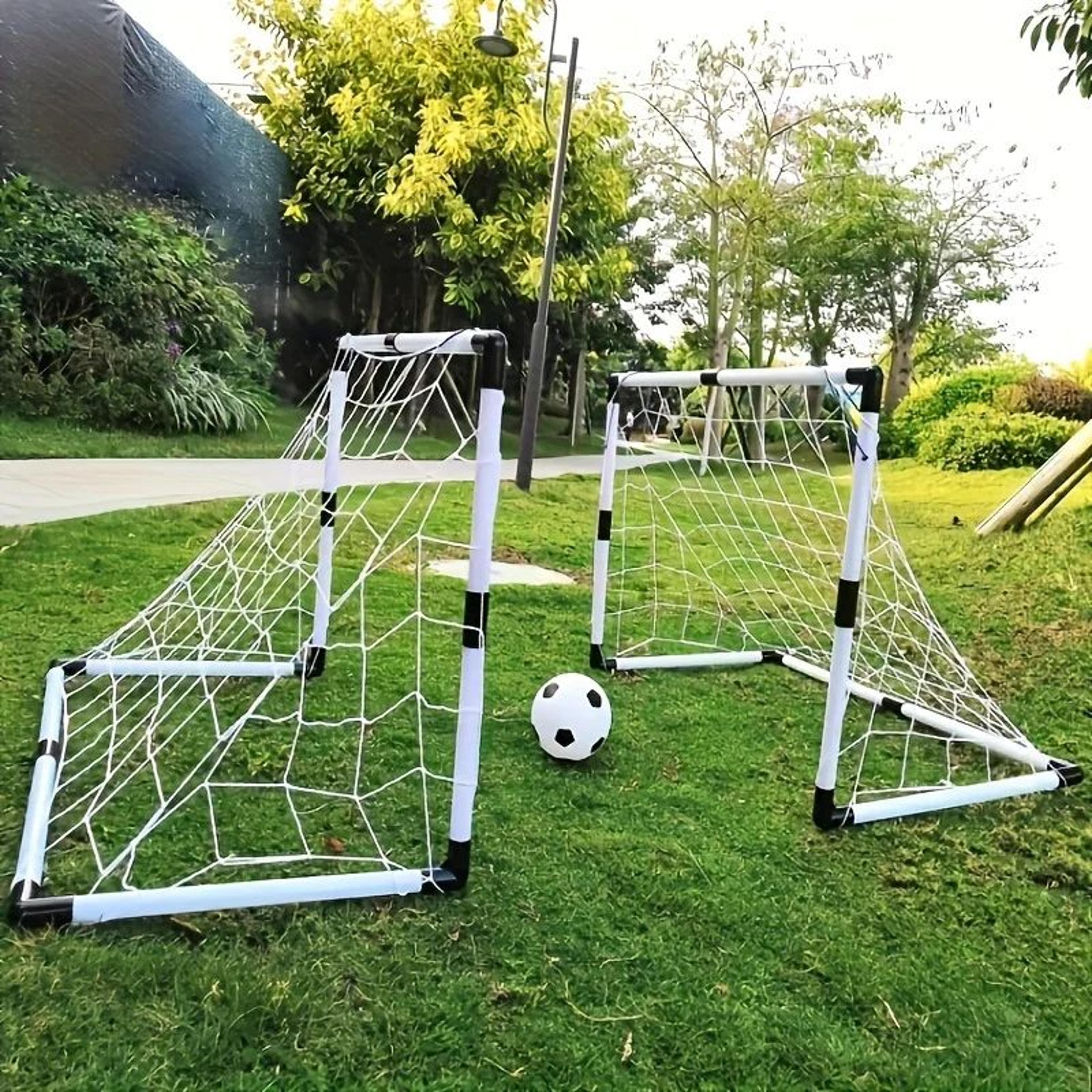 Portable Adjustable Soccer Goal Net  Detachable Football Training Goal For Kids  Home Play 4